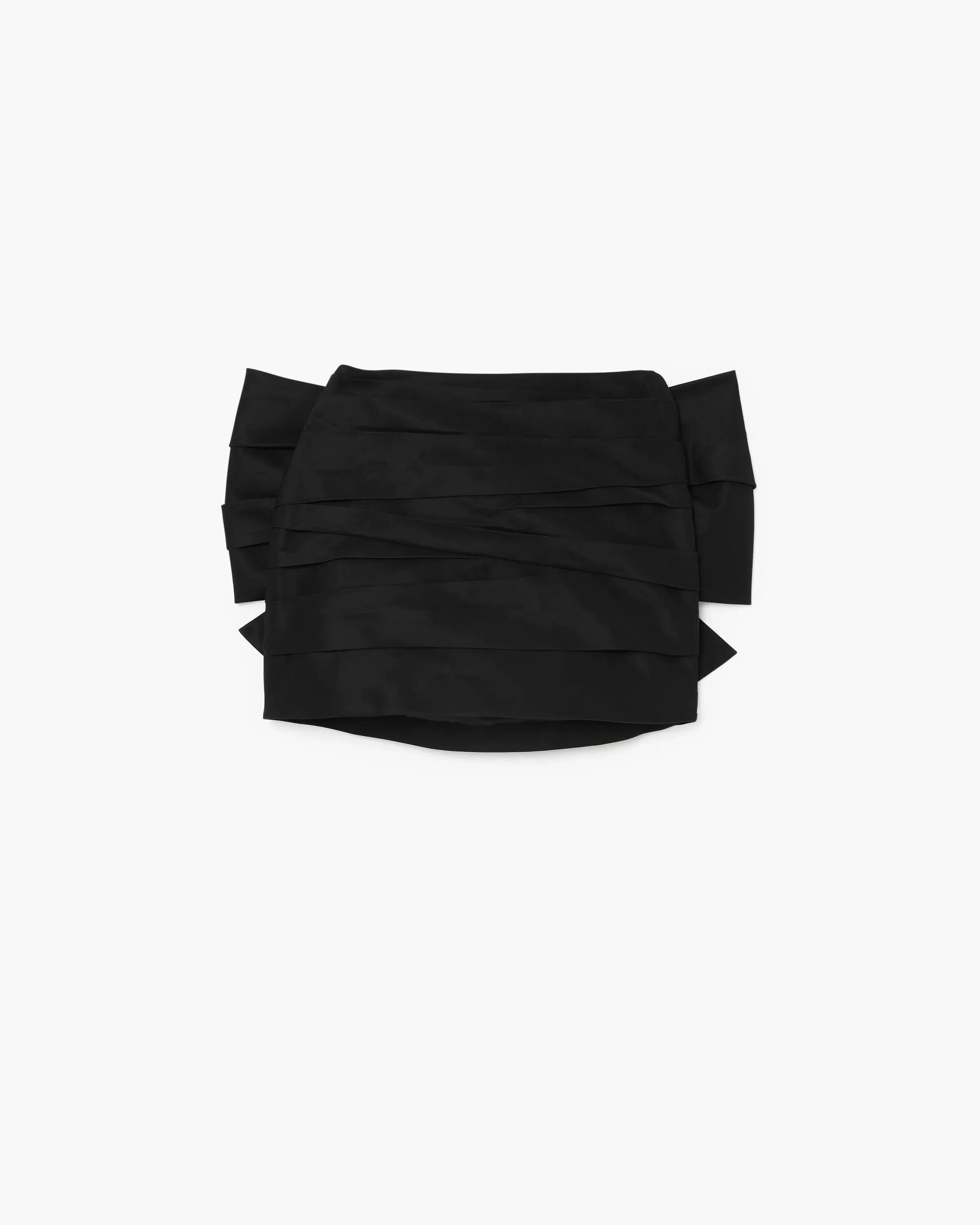 BOW RUCHED SKIRT - 1