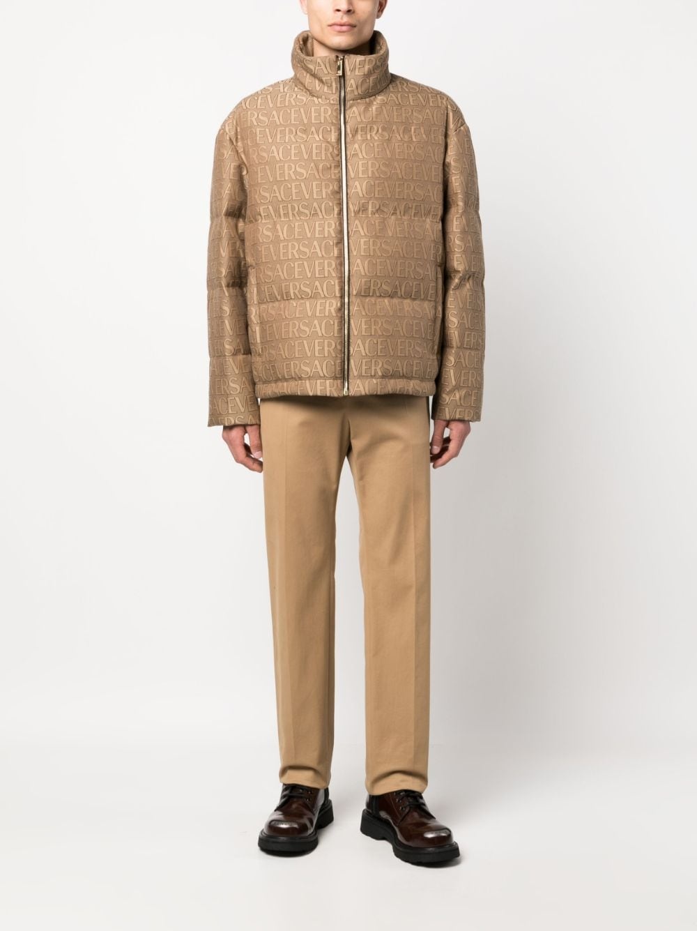 Versace Allover logo-print puffer jacket - 2