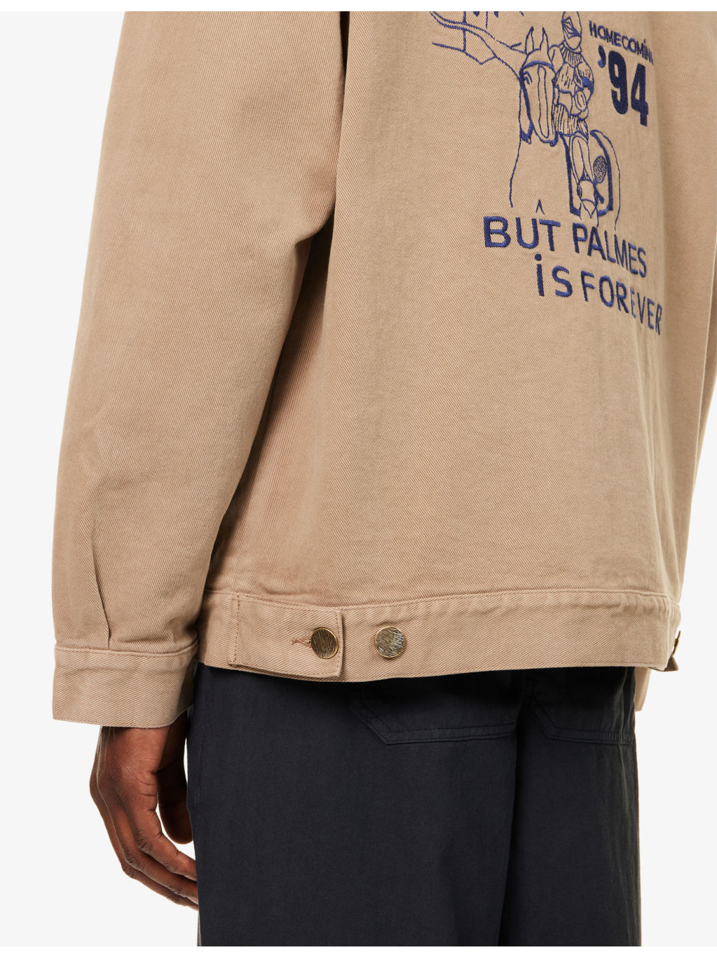 Forever Embroidered-Logo Denim Jacket - 5