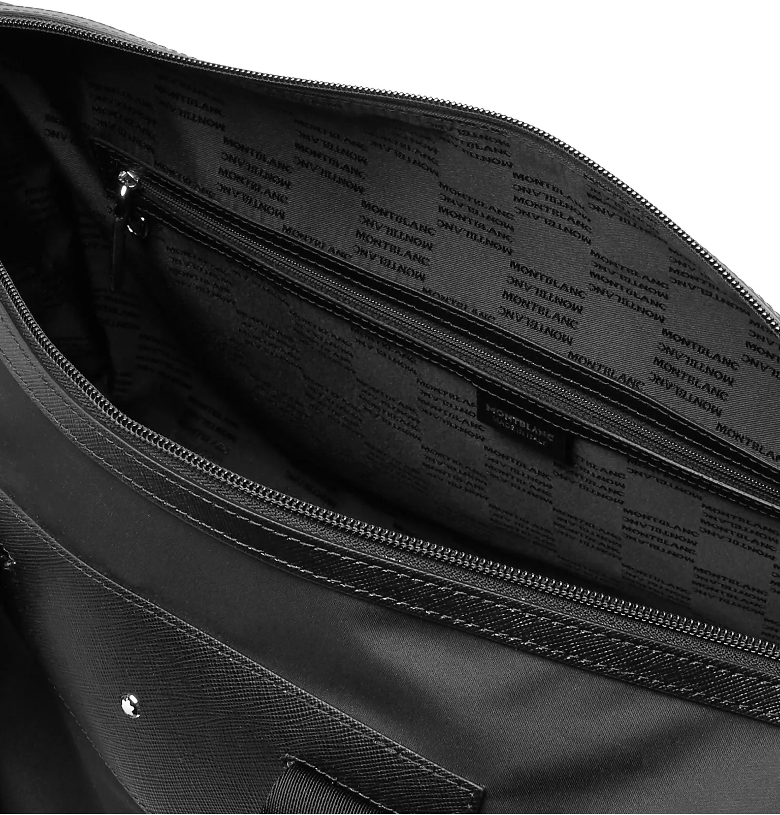 Sartorial Jet Cross-Grain Leather-Trimmed Shell Duffle Bag - 3