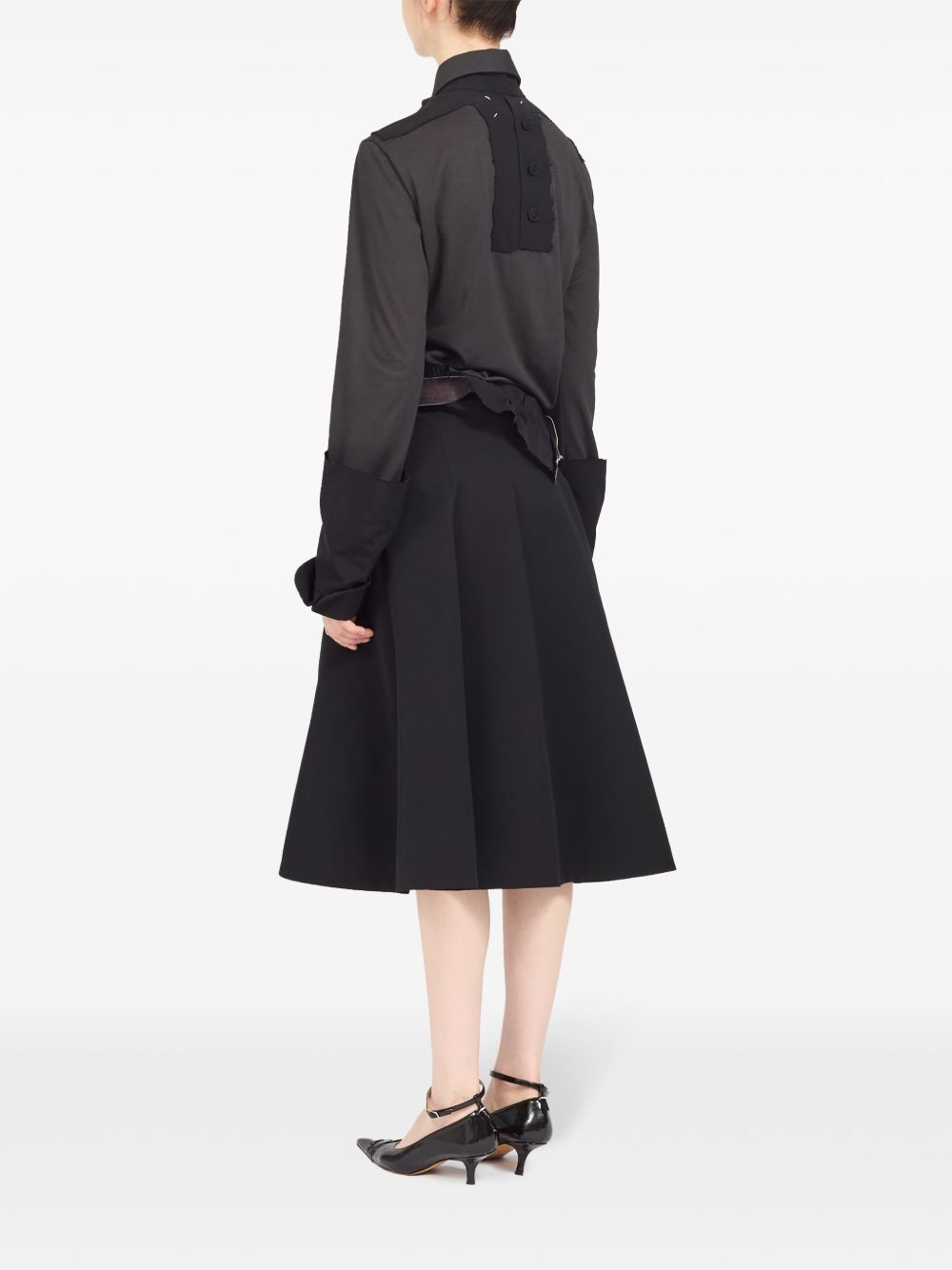 panelled midi dress - 6