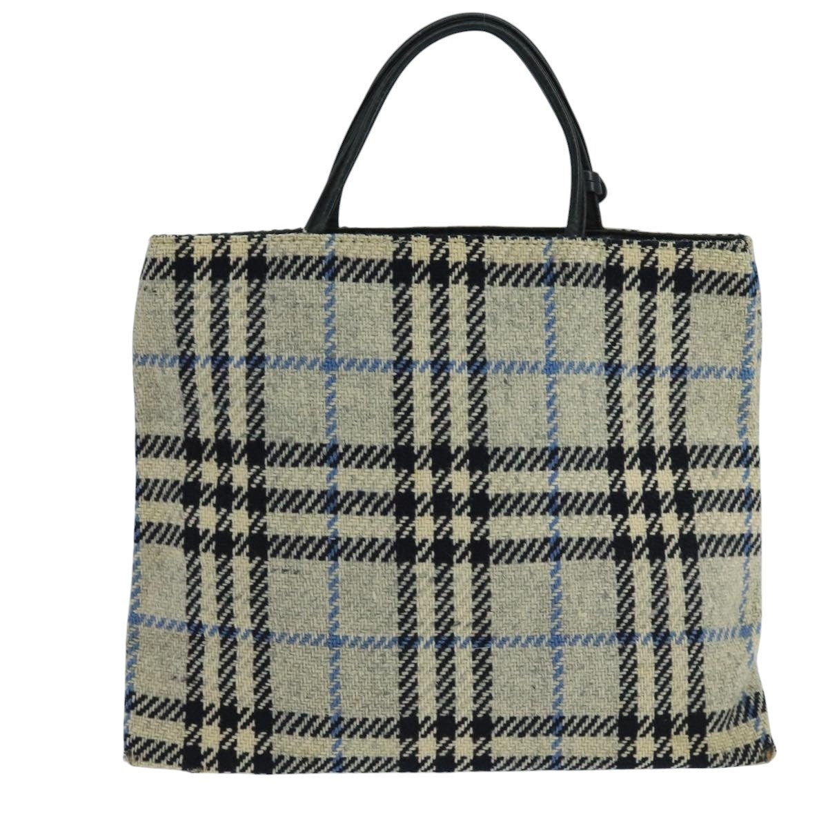 Burberry Nova Check Hand Bag Wool Gray - 2