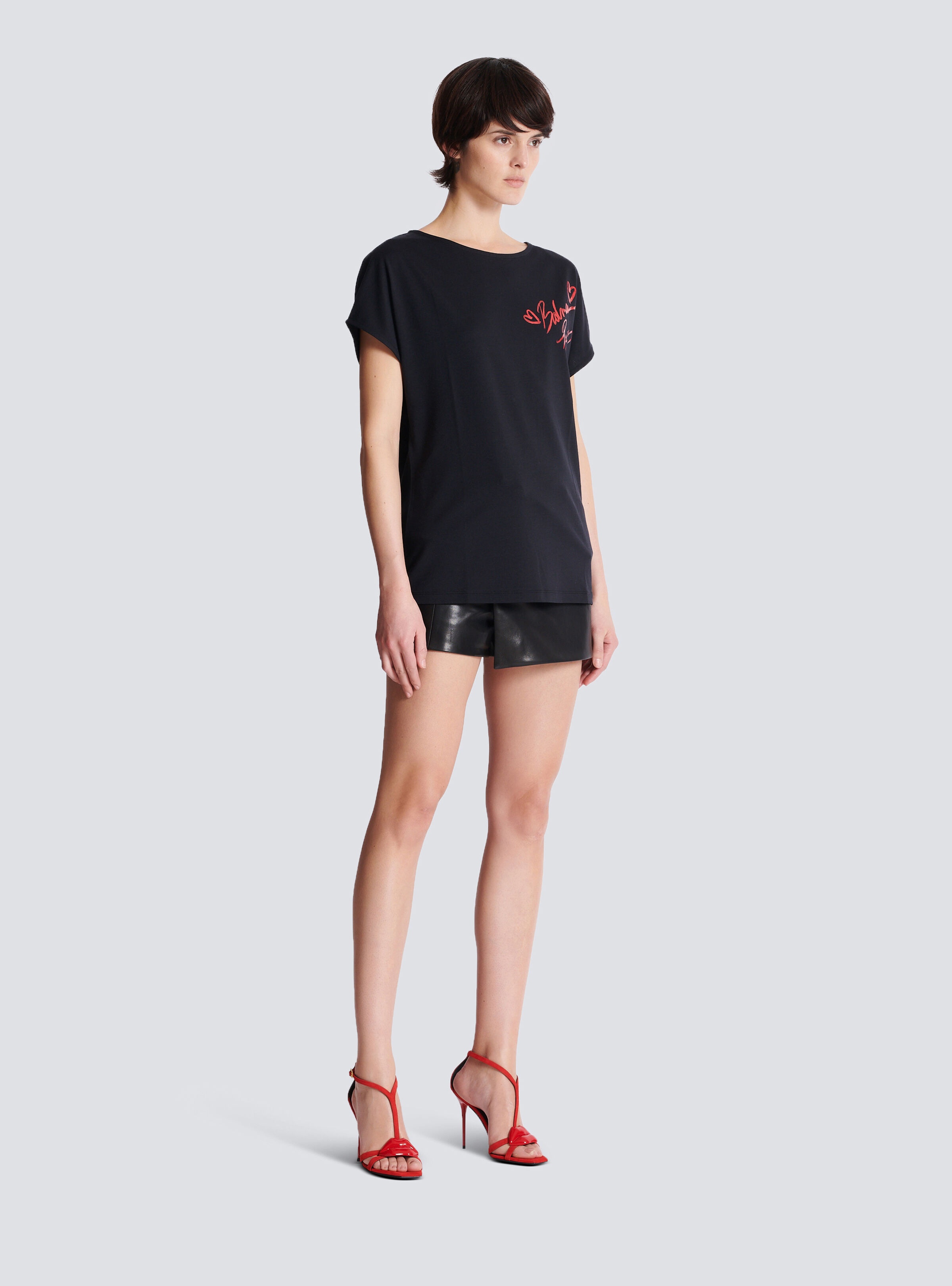 Short-sleeved Balmain Lipstick T-shirt - 3