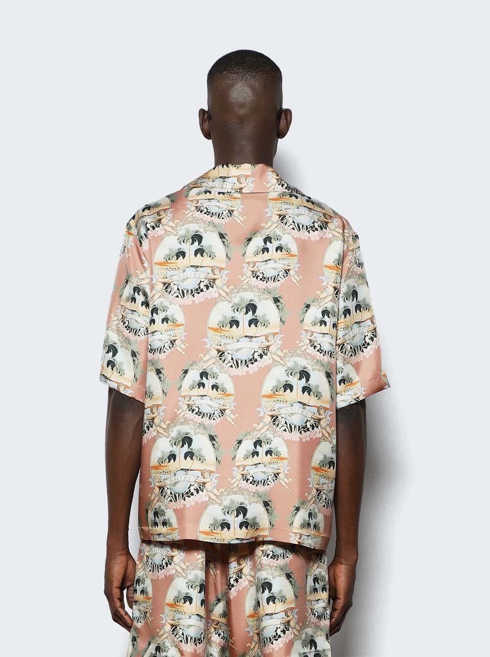 All Over Palm Bowling Shirt Cork - 5