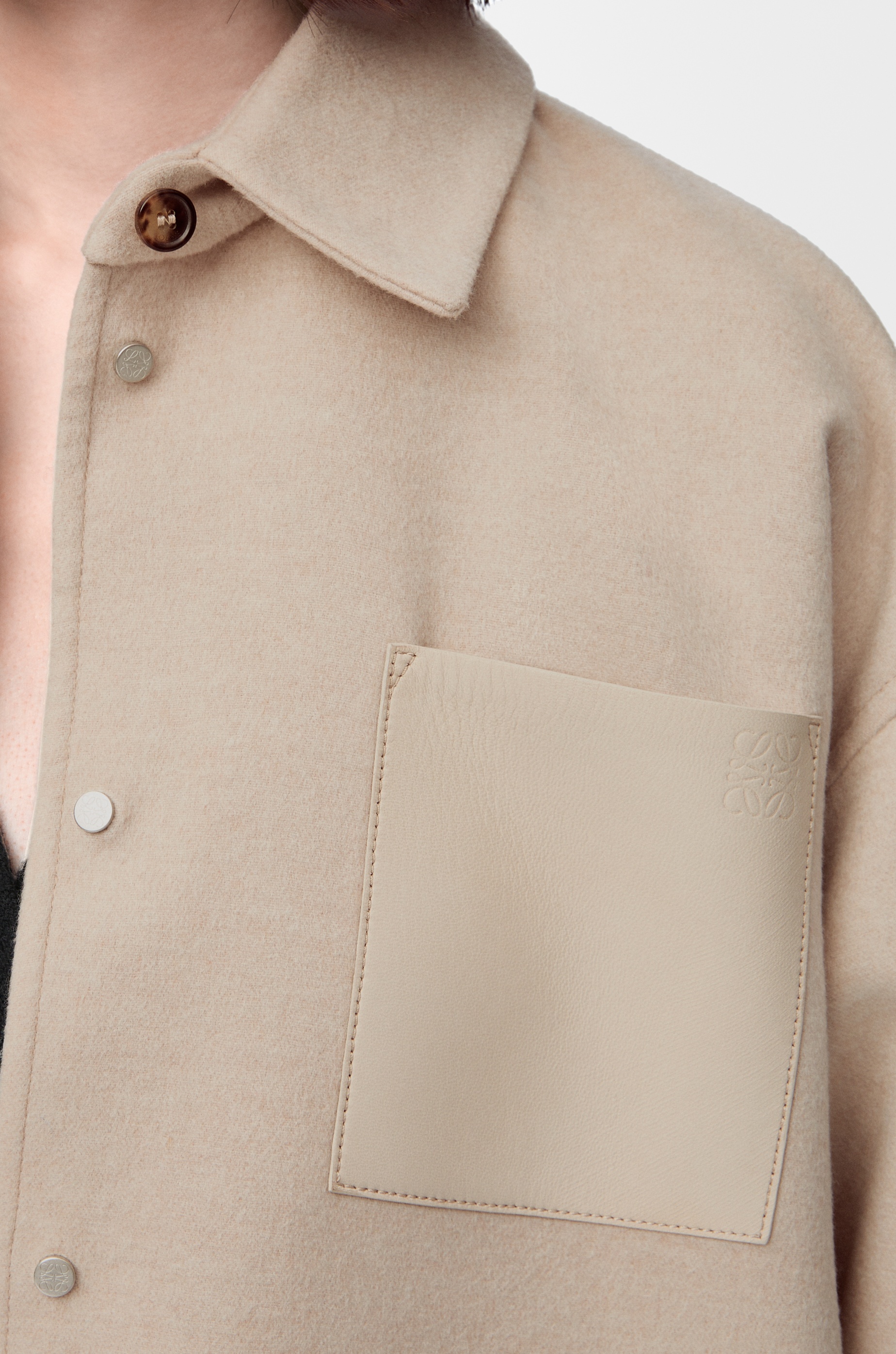 Overshirt in wool and cashmere - 5