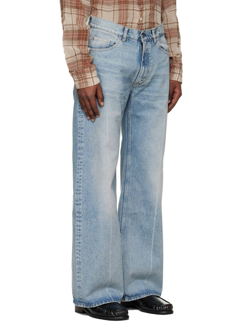 Blue Low-Waist Wide-Leg Jeans 2