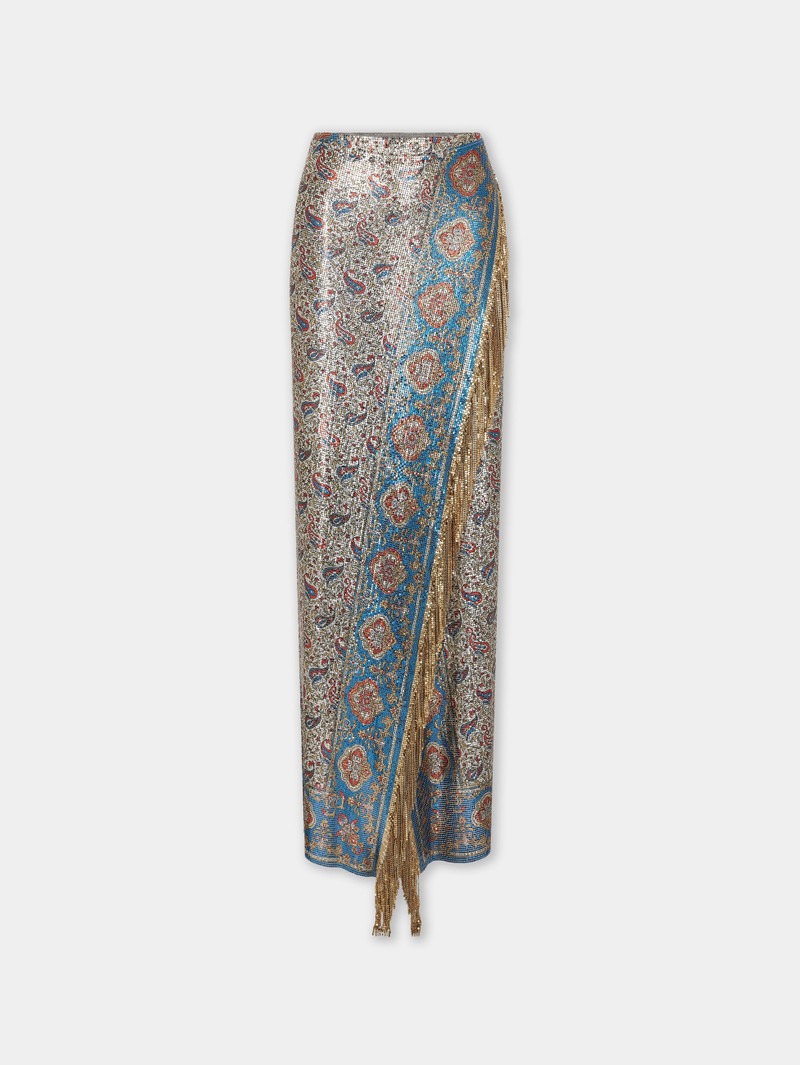 LONG SKIRT IN PRINTED MESH 1