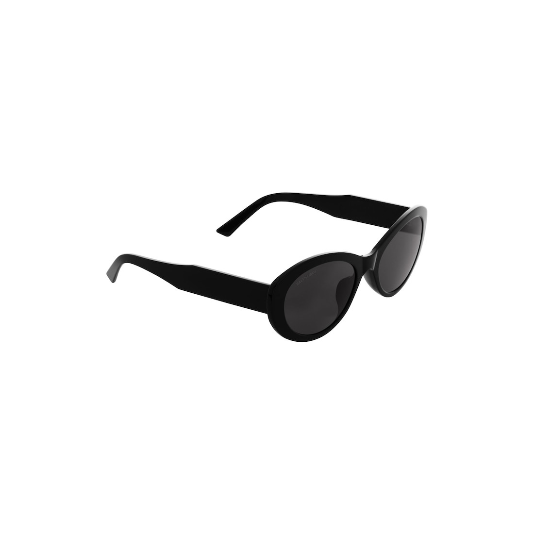 Flat Oval Sunglasses in Black - 3