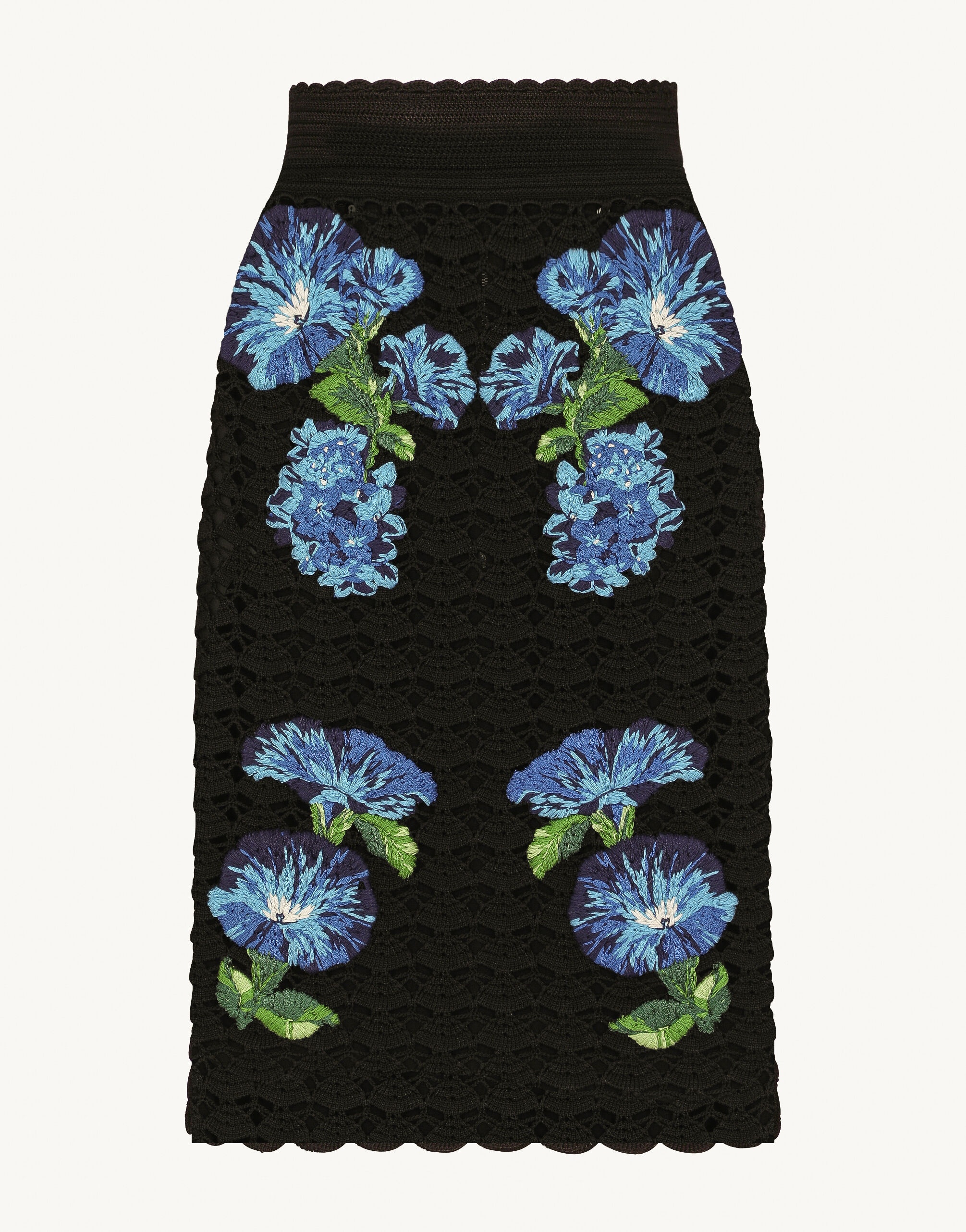 Crochet skirt with bluebell print - 1