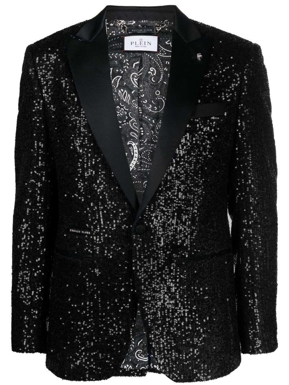 sequin-embellished blazer - 1