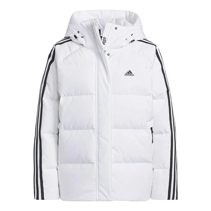 (WMNS) adidas Three Stripes Puffer Down Jackets 'White' IT8721 - 1