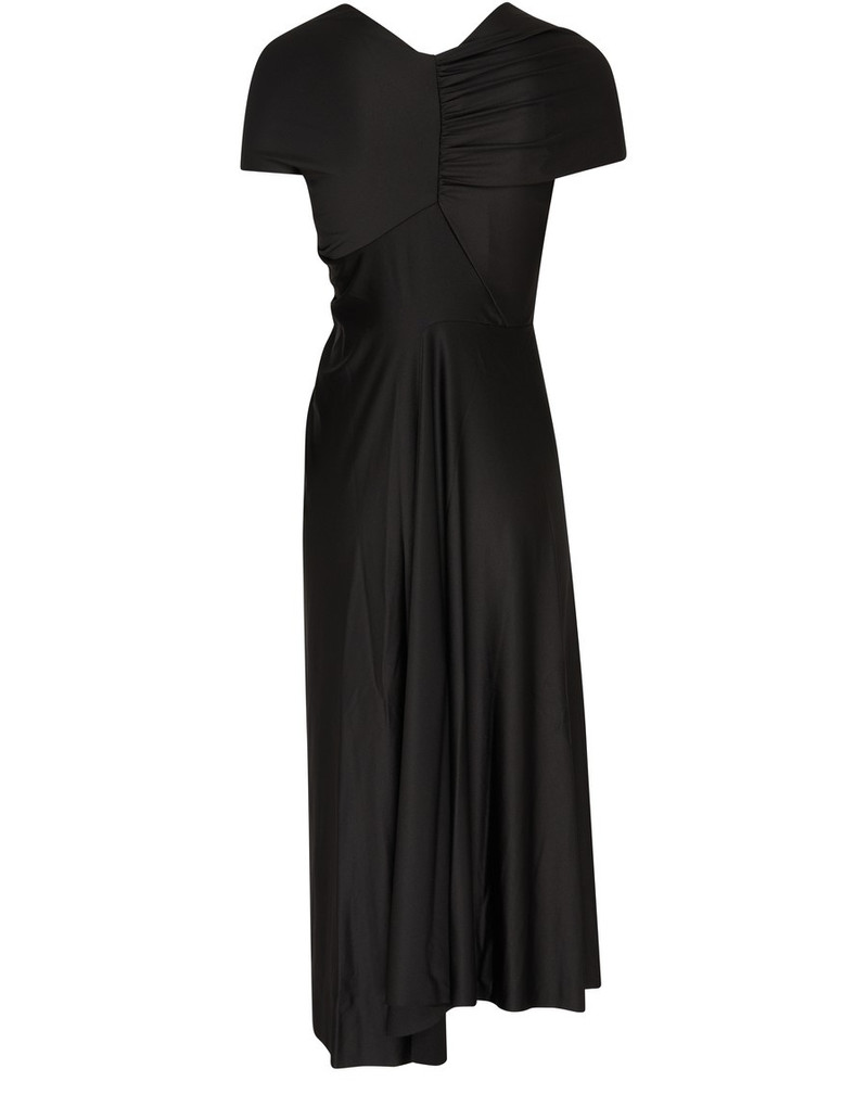 Cap Sleeve Draped Dress 3