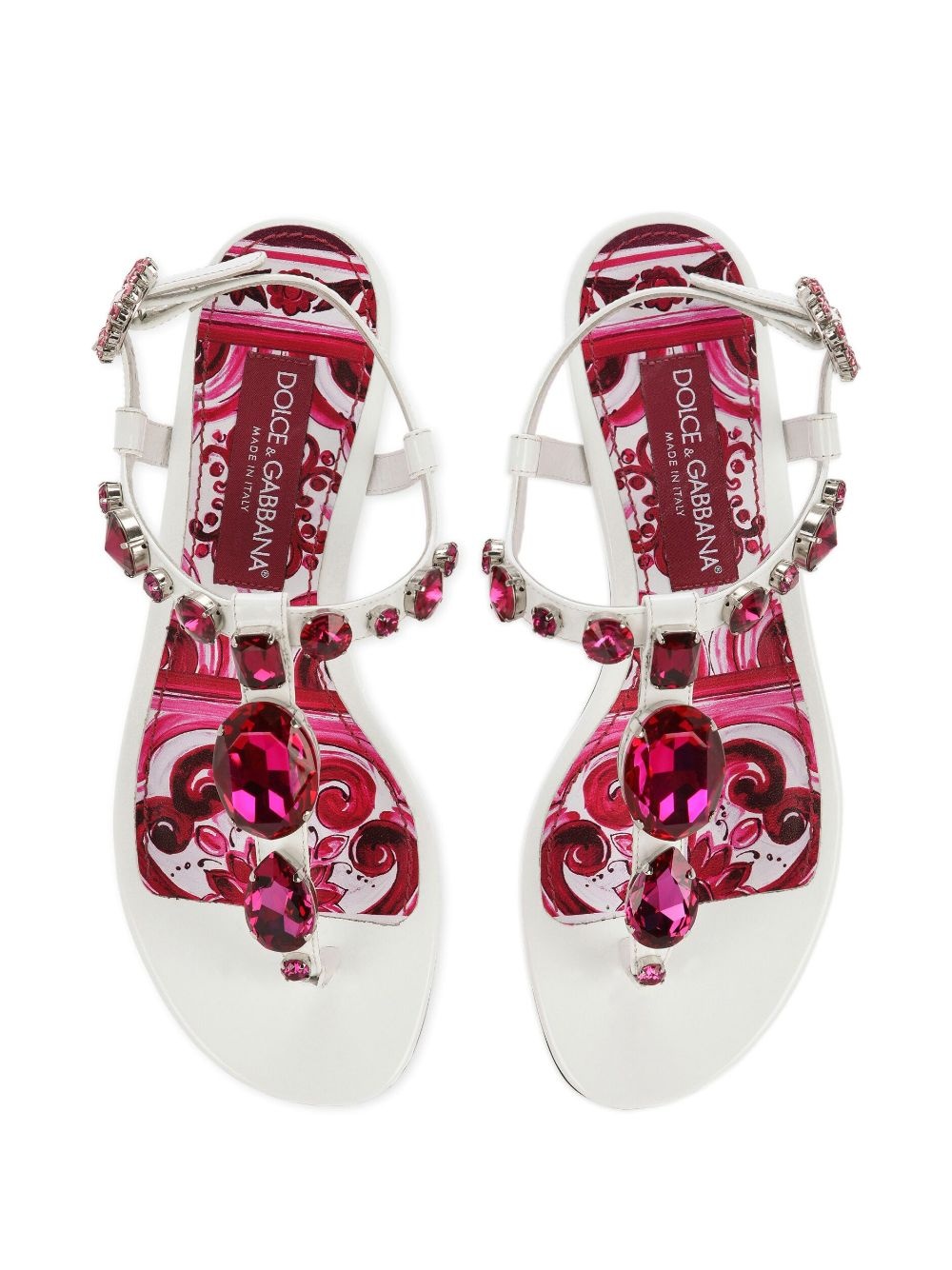 Maiolica-print thong sandals - 4