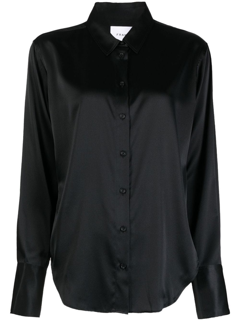 long-sleeved silk shirt - 1