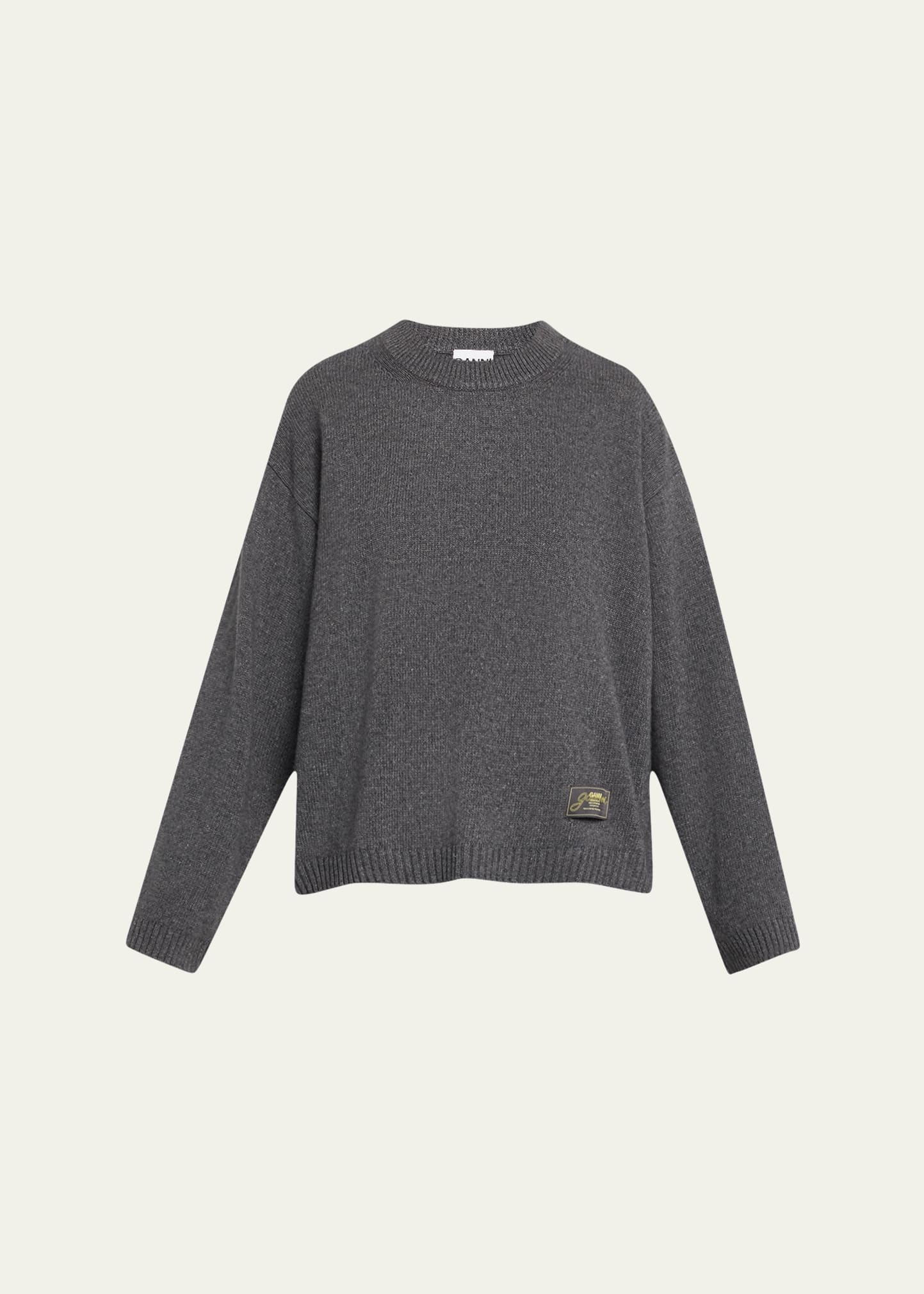 Oversized Future Wool Crewneck Sweater - 1