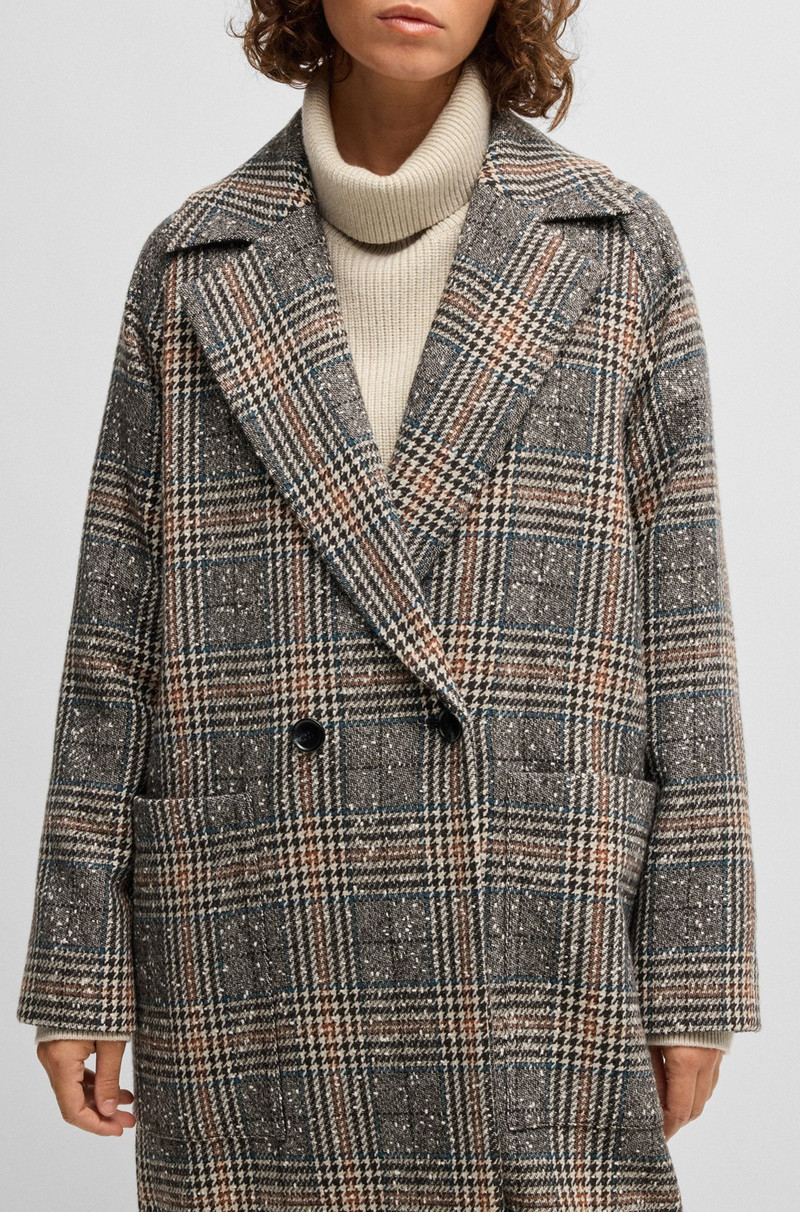 LOOSE-FIT DOUBLE-BREASTED COAT IN GLEN-CHECK TWEED 6