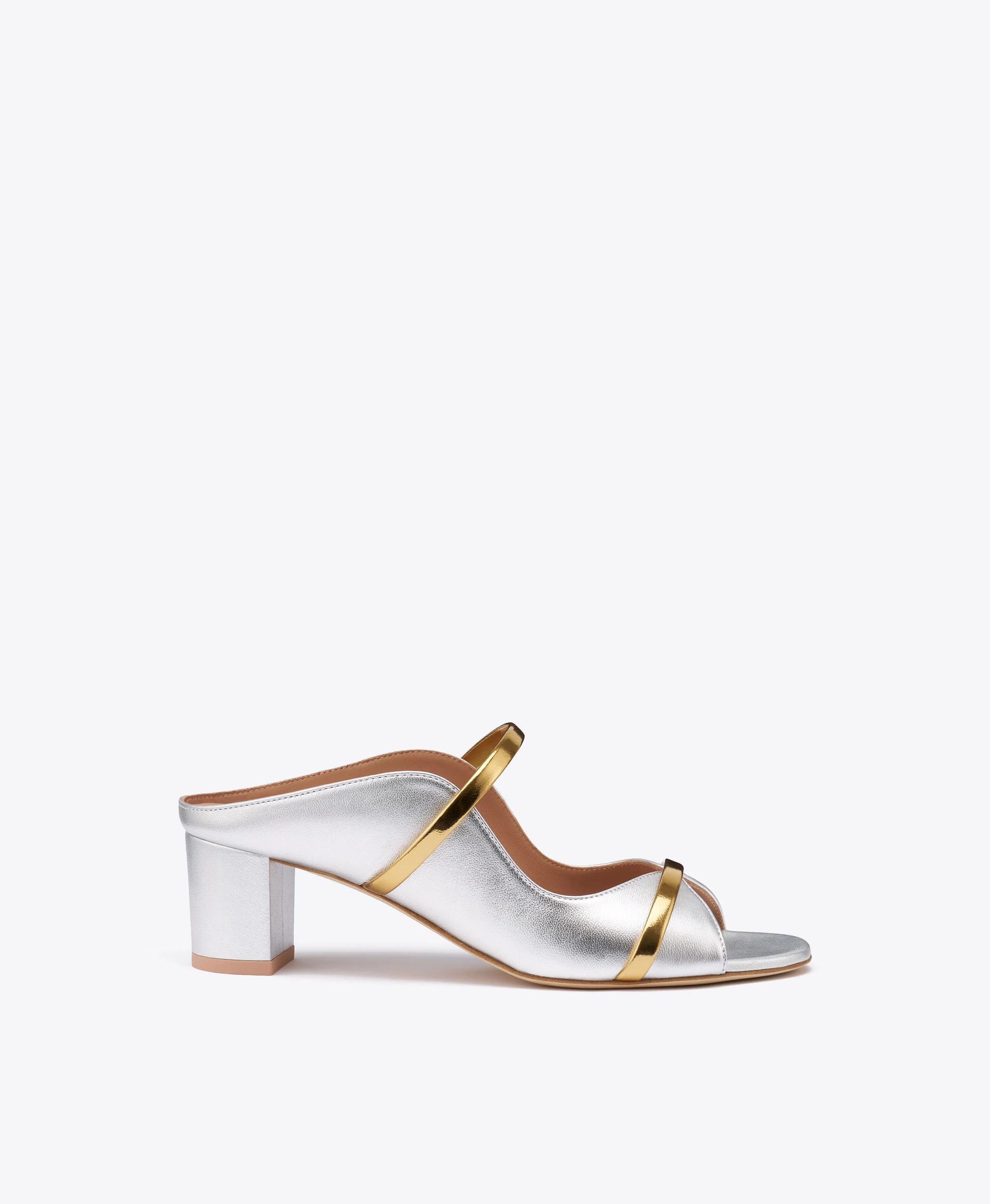 Norah 45 Silver & Gold Leather Sandals - 1