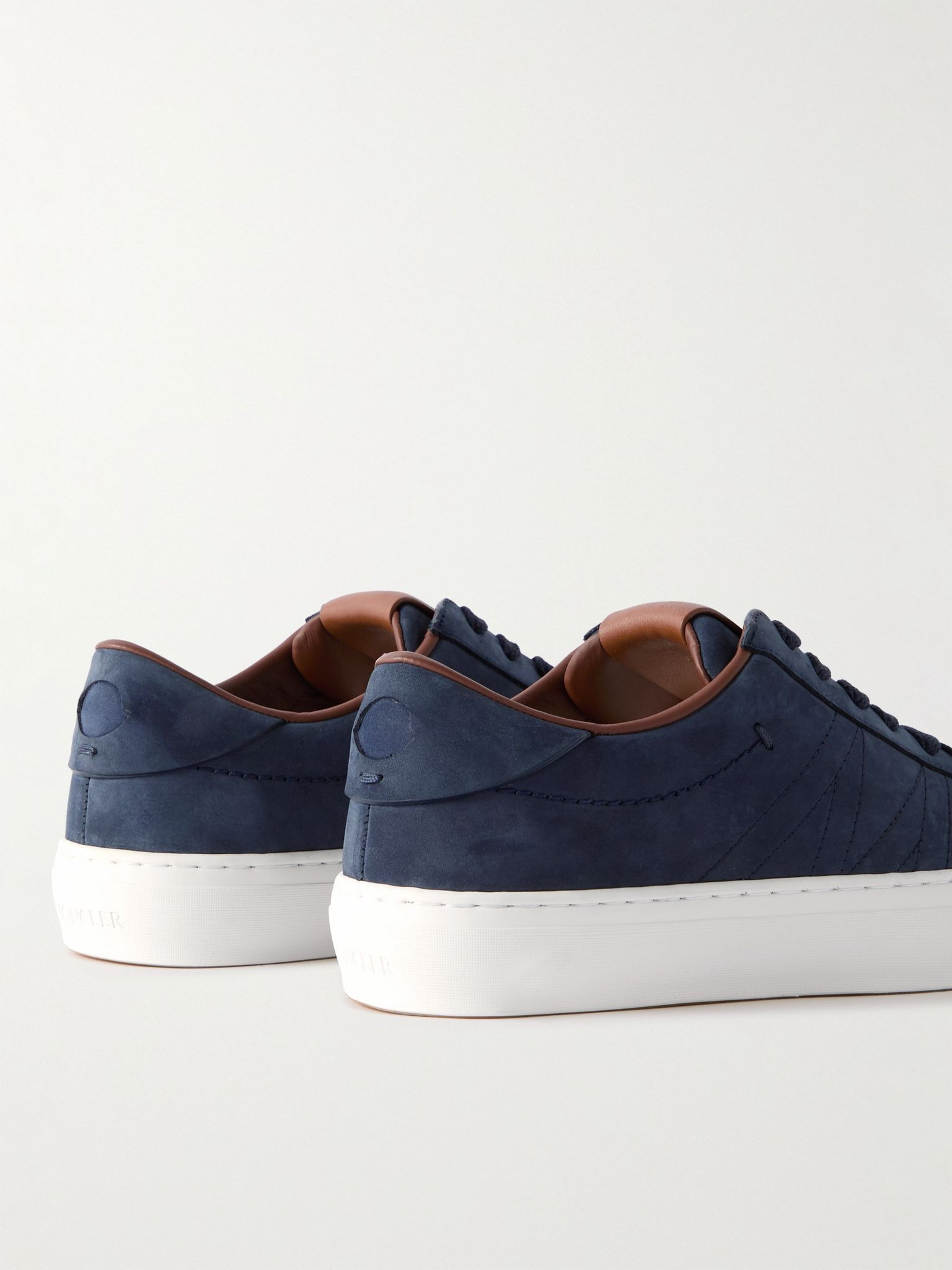 Monclub Embroidered Suede Sneakers Navy - 5