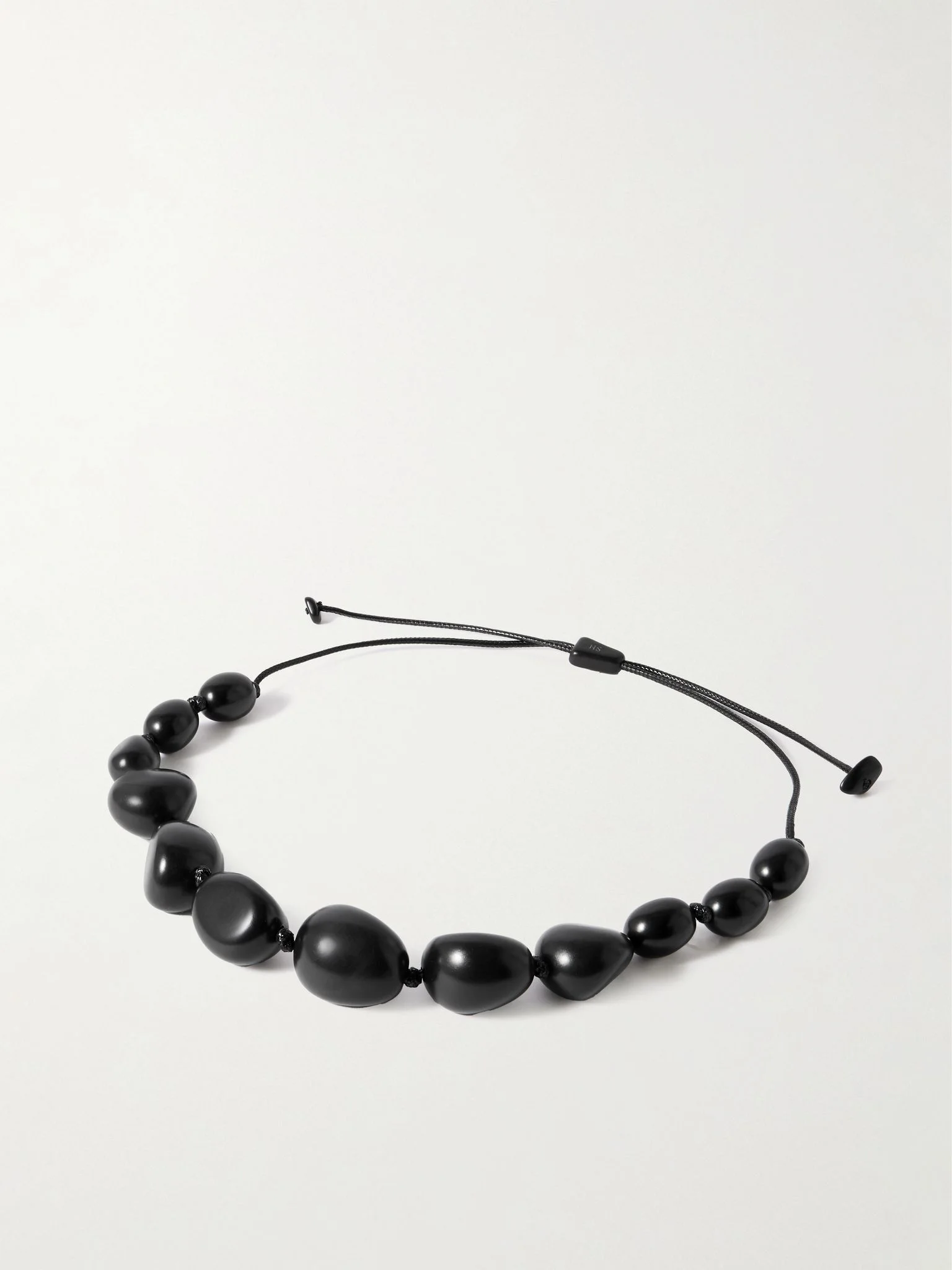 The Statement tagua and leather necklace Black - 1