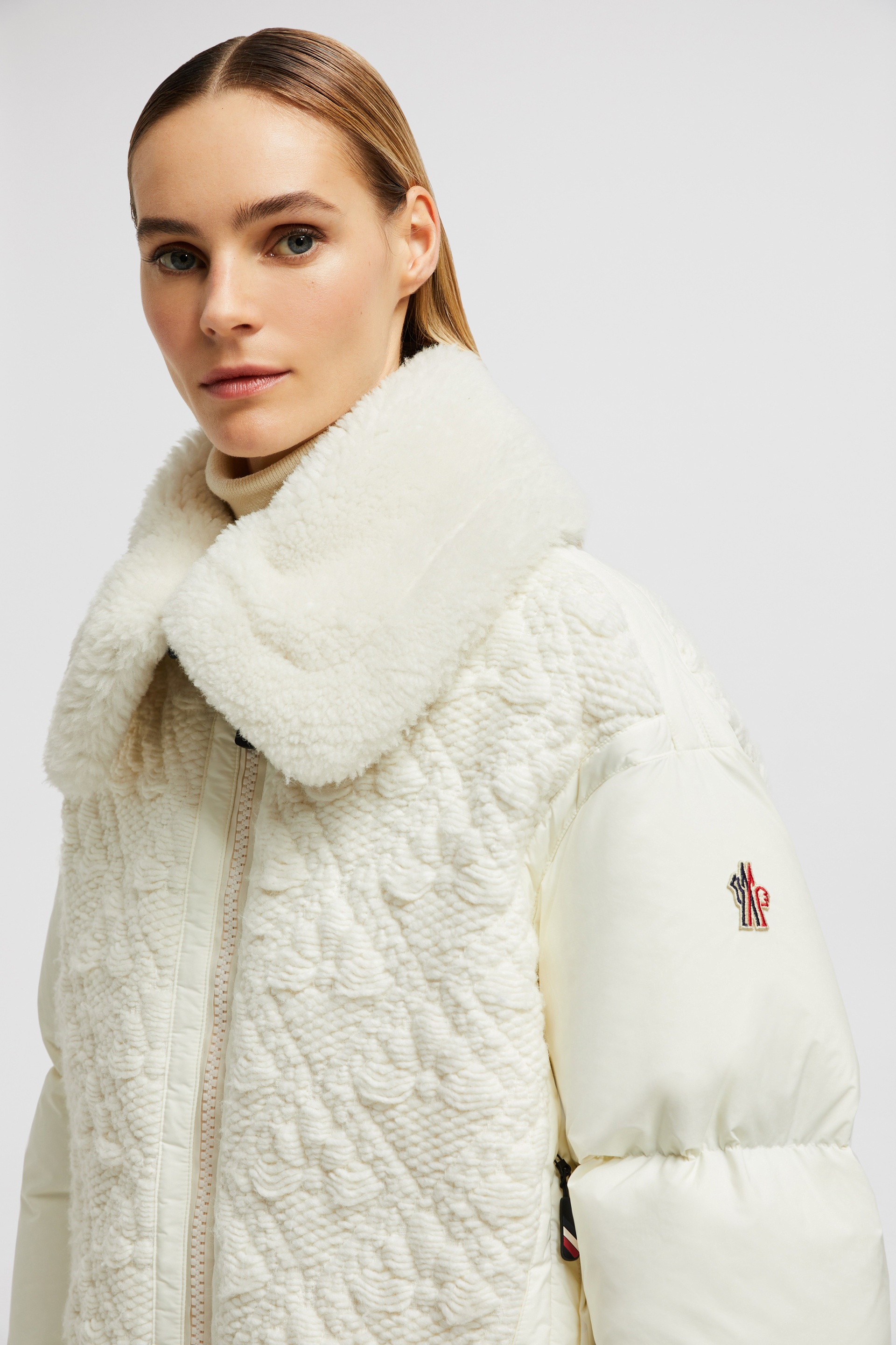 Risoul Wool & Shearling Short Down Jacket - 4