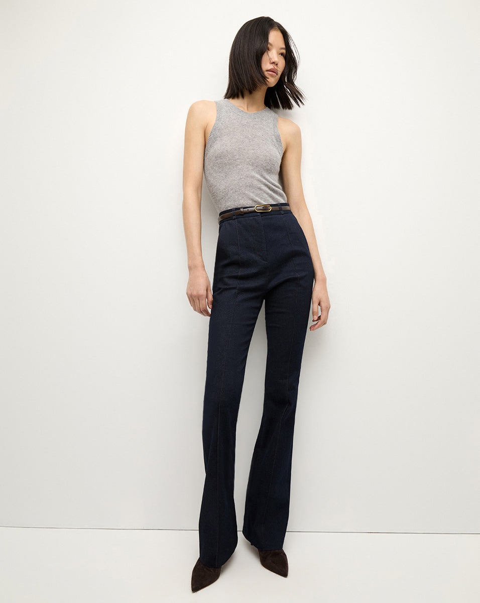 GRACIE BELTED DENIM PANT - 4