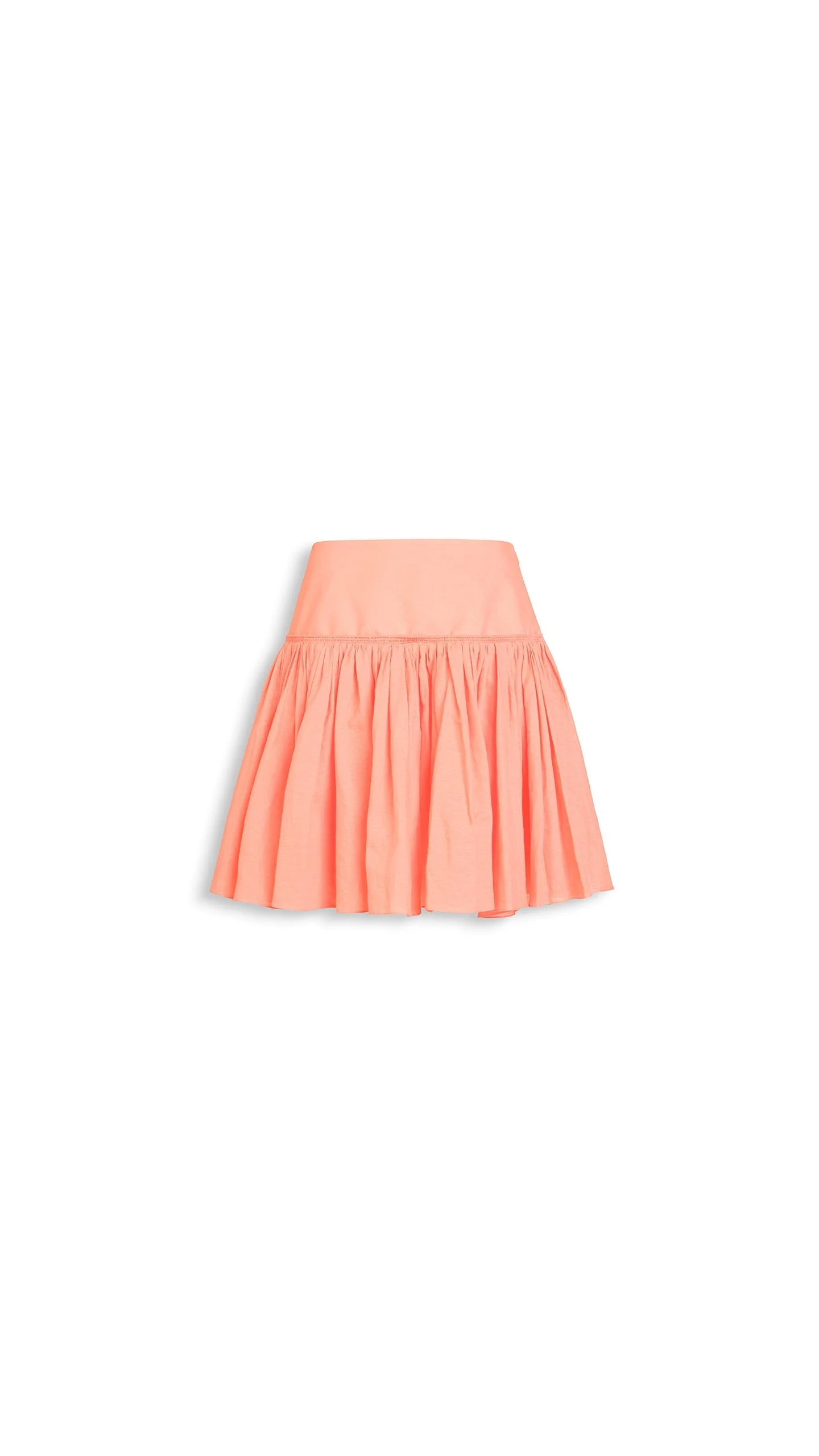 COTTON LINEN BLEND BASQUE SKIRT - 1