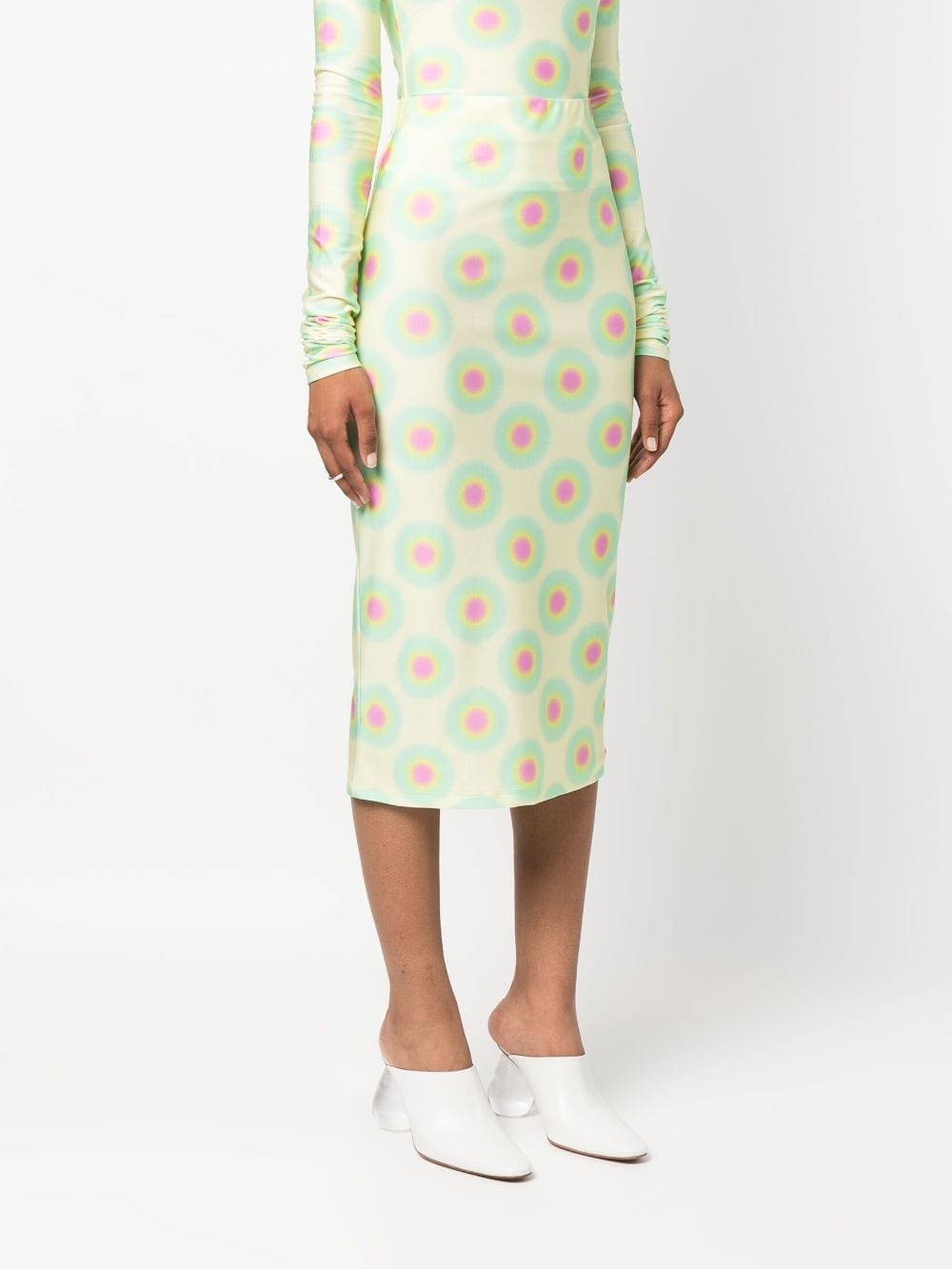 graphic-print midi skirt - 3