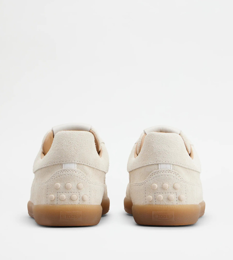 Tod's TOD'S TABS SNEAKERS IN SUEDE - OFF WHITE outlook