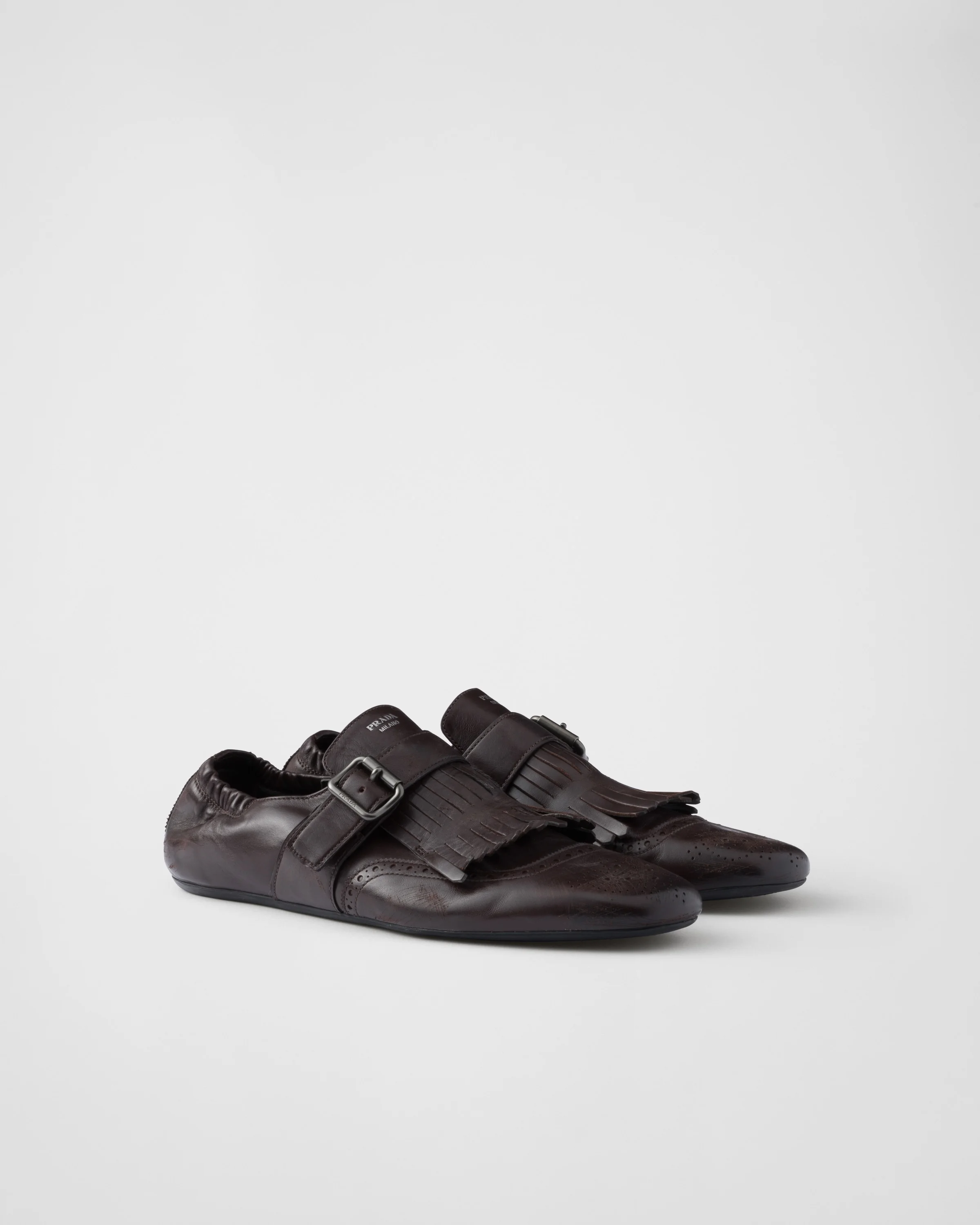 Shuffle fringed monk strap shoes - 1