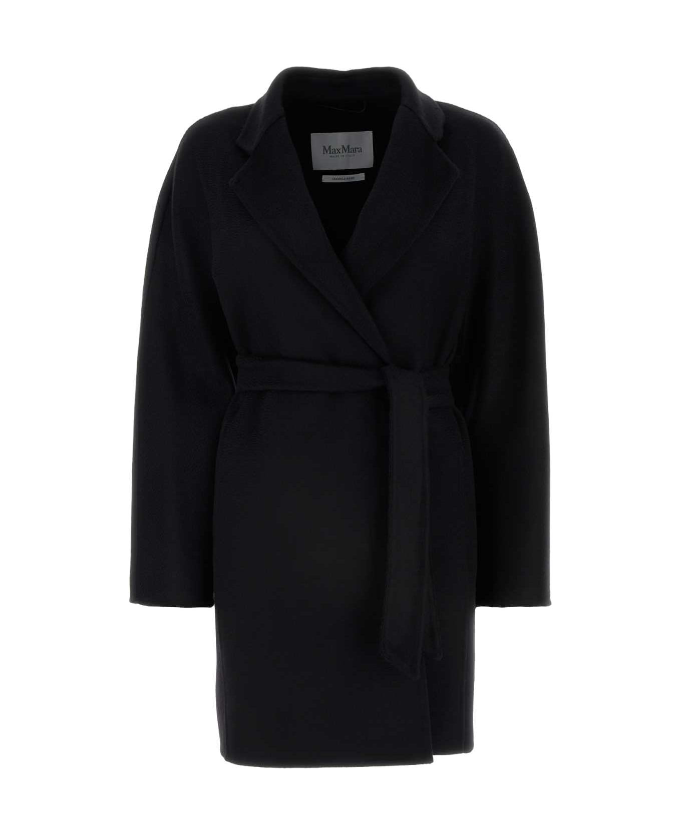 Black Cashmere Harold Coat - 1