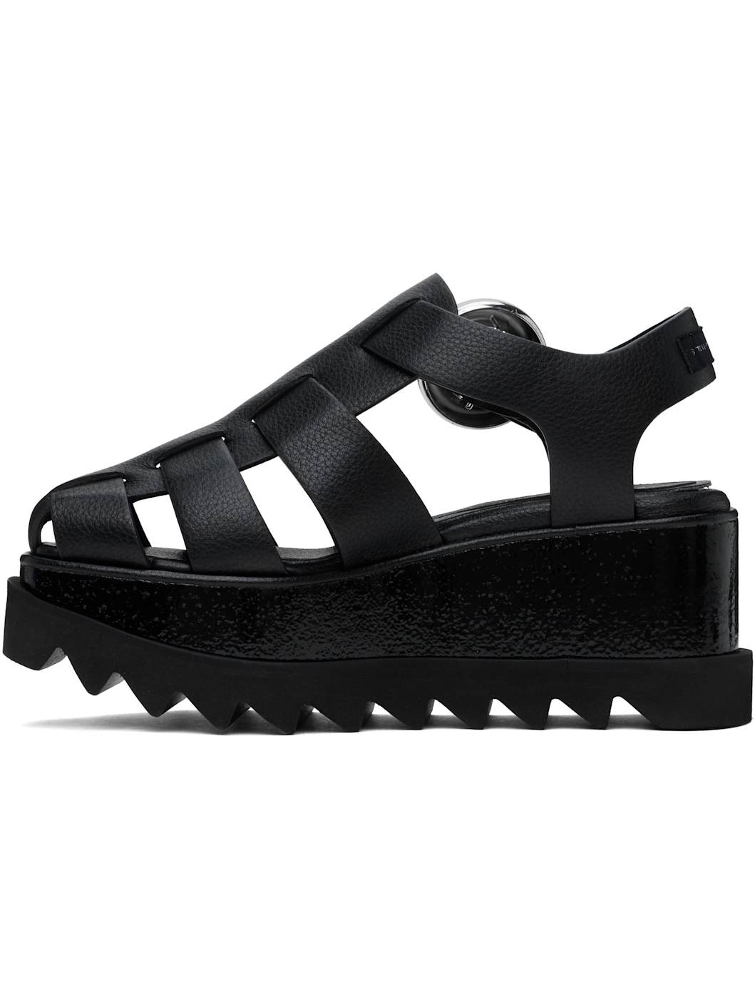 Black Elyse Platform Heeled Sandals - 3