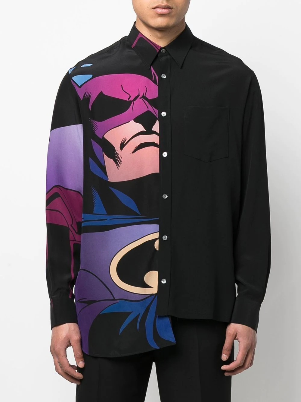 Batman-print silk shirt - 3