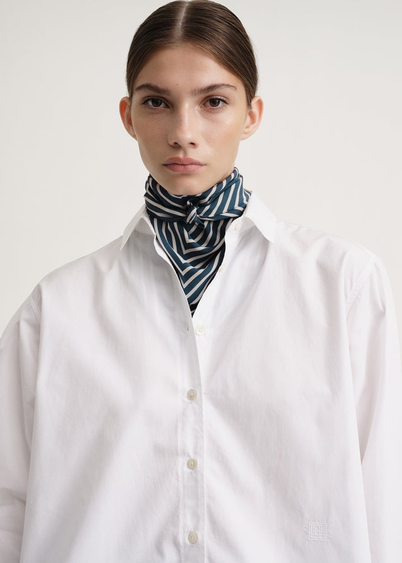 Signature monogram silk scarf dusk 3