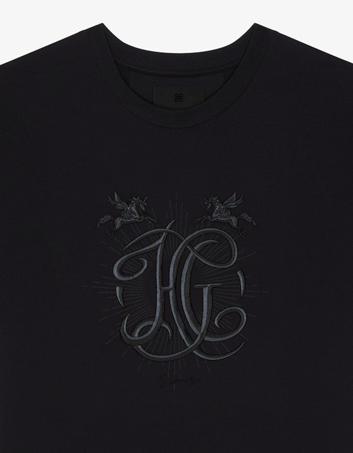 Givenchy Black HG Embroidery T-Shirt - 3