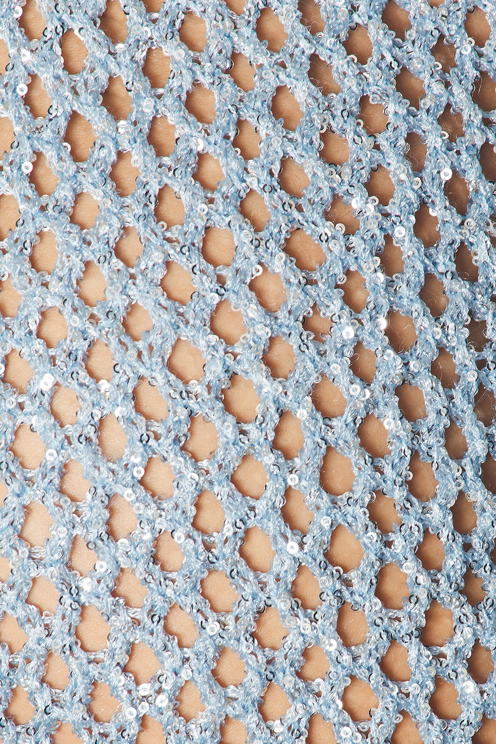 Sequin Crochet Long Sleeve Mini Dress - 4