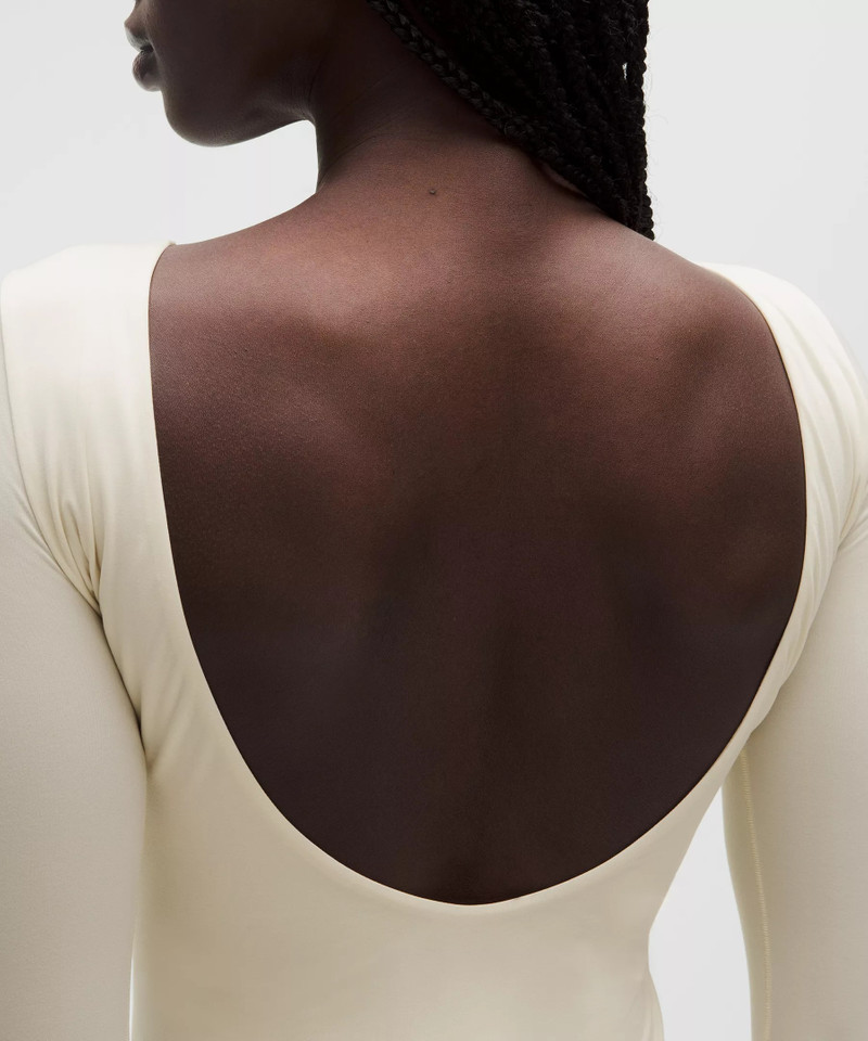 Wundermost Ultra-Soft Nulu Boatneck Scoop-Back Long-Sleeve Bodysuit 6
