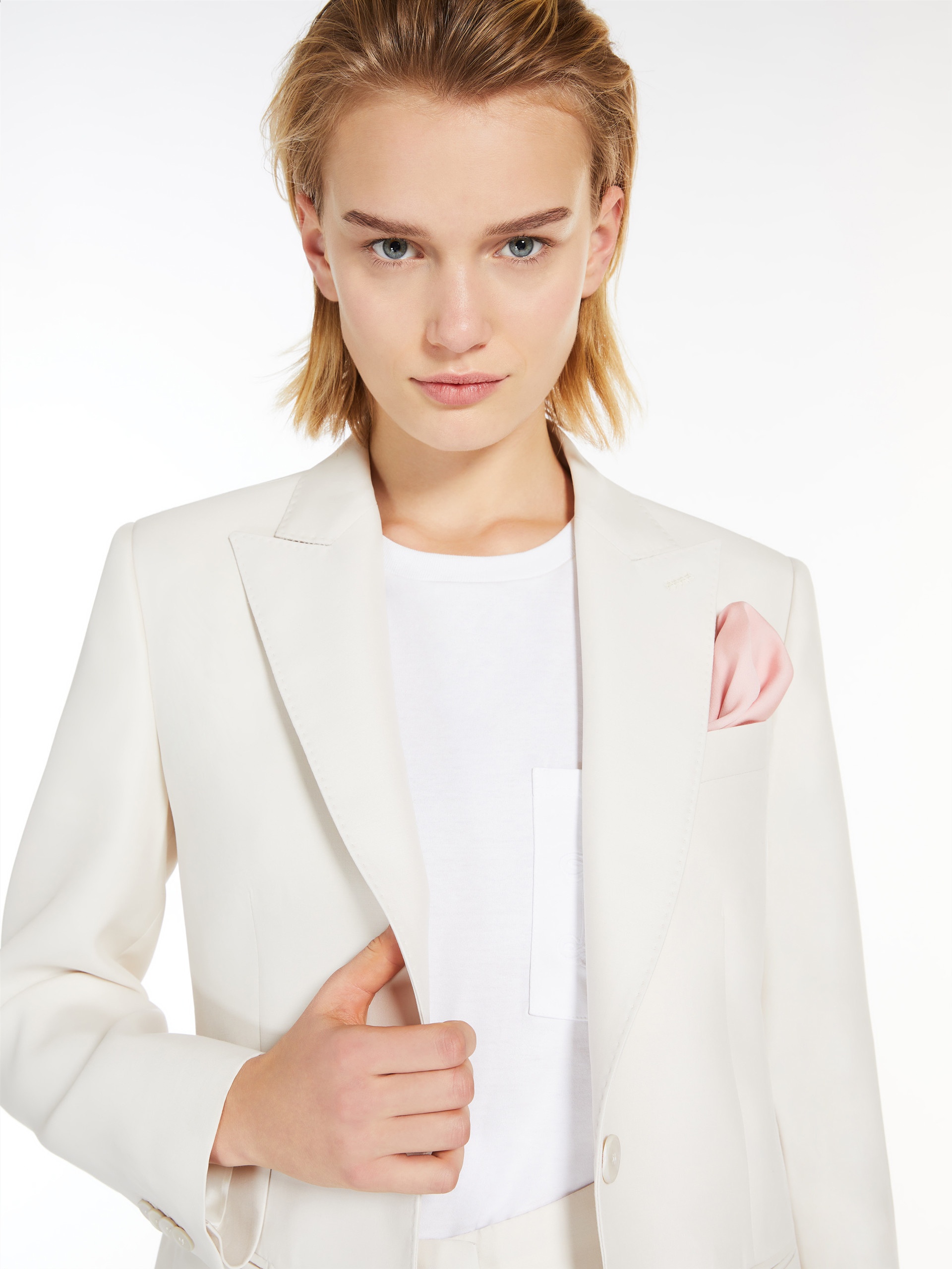 AVORIAZ Wool and silk duchess satin blazer - 5