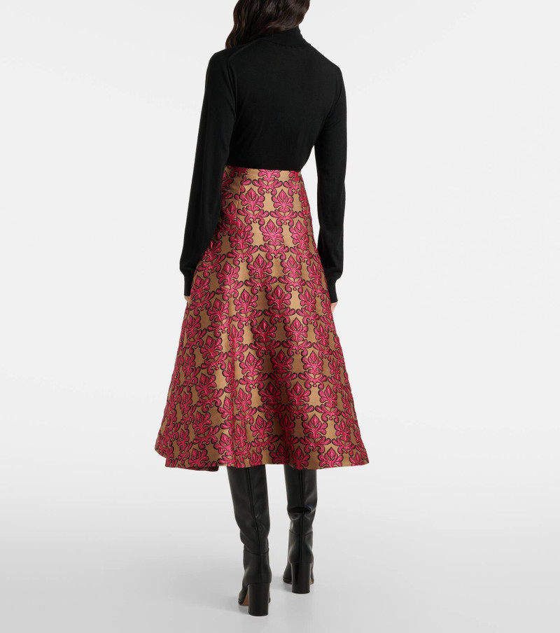 Janis cotton jacquard midi skirt 3