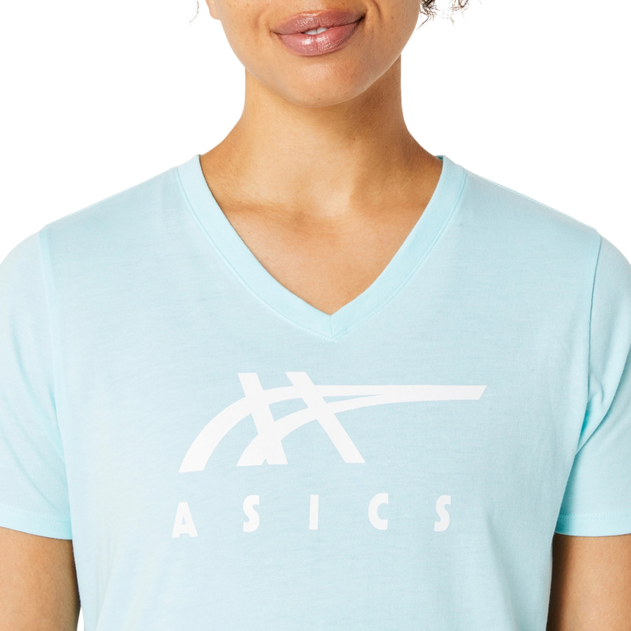 WOMEN'S ASICS STRIPES V-NECK - 4