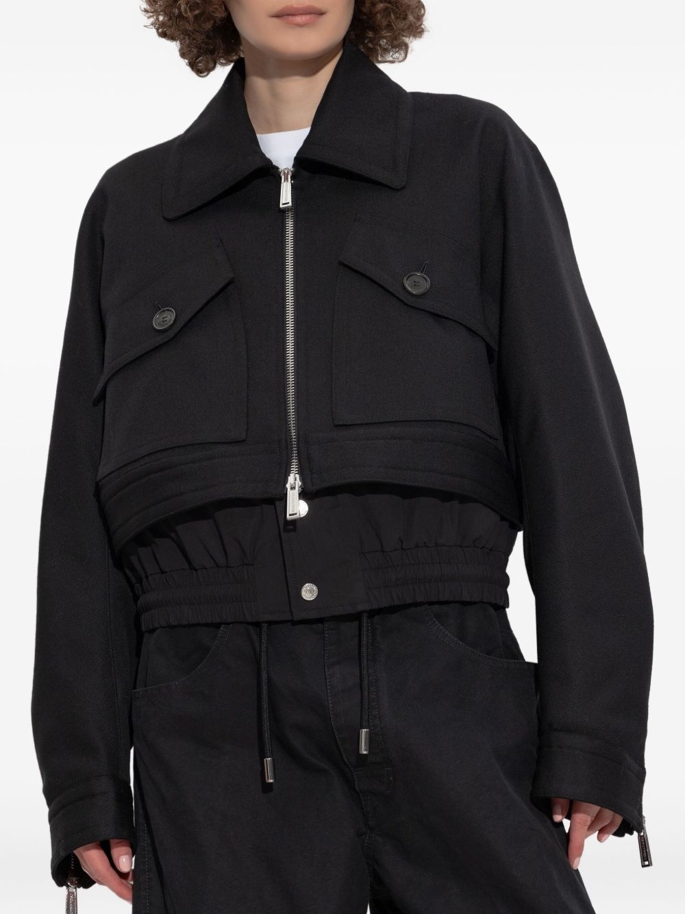 cropped zip-front jacket - 3