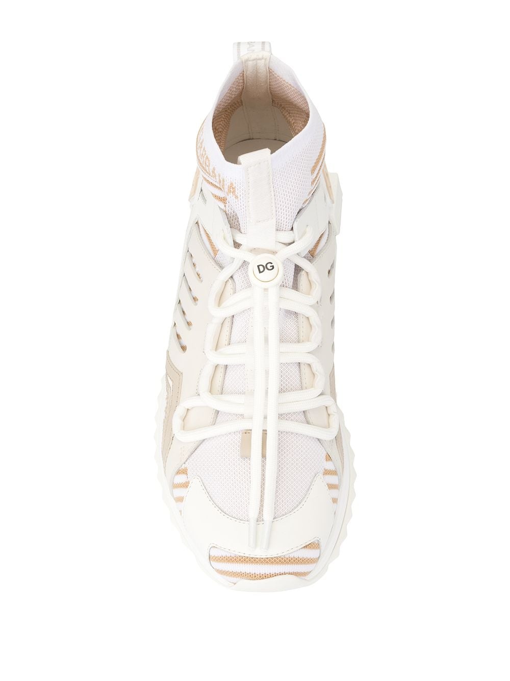 stripe patterned ridged sneakers - 4