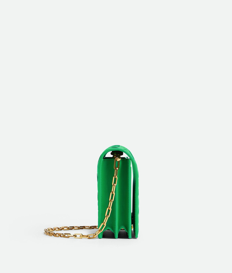 Bottega Veneta intrecciato mini bag on chain outlook