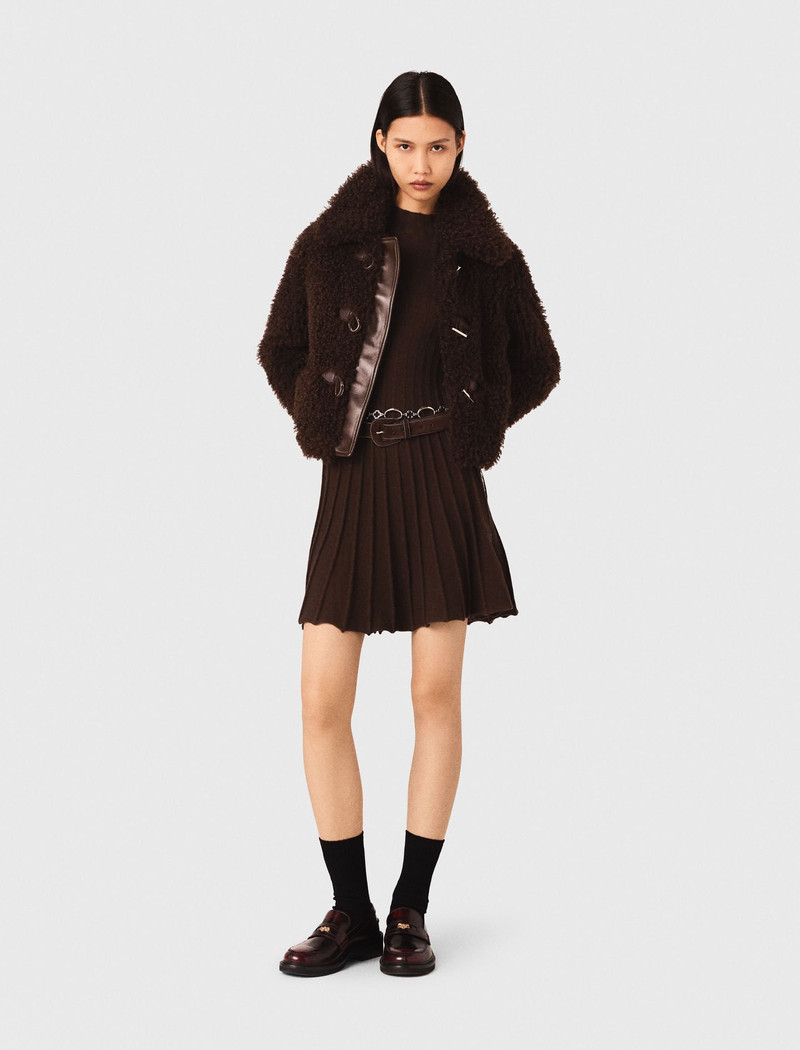 maje Short curly coat outlook