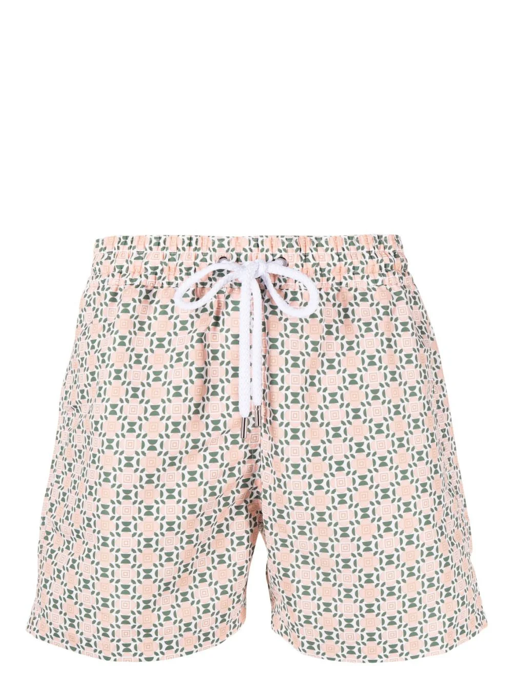 geometric-print swim shorts - 1