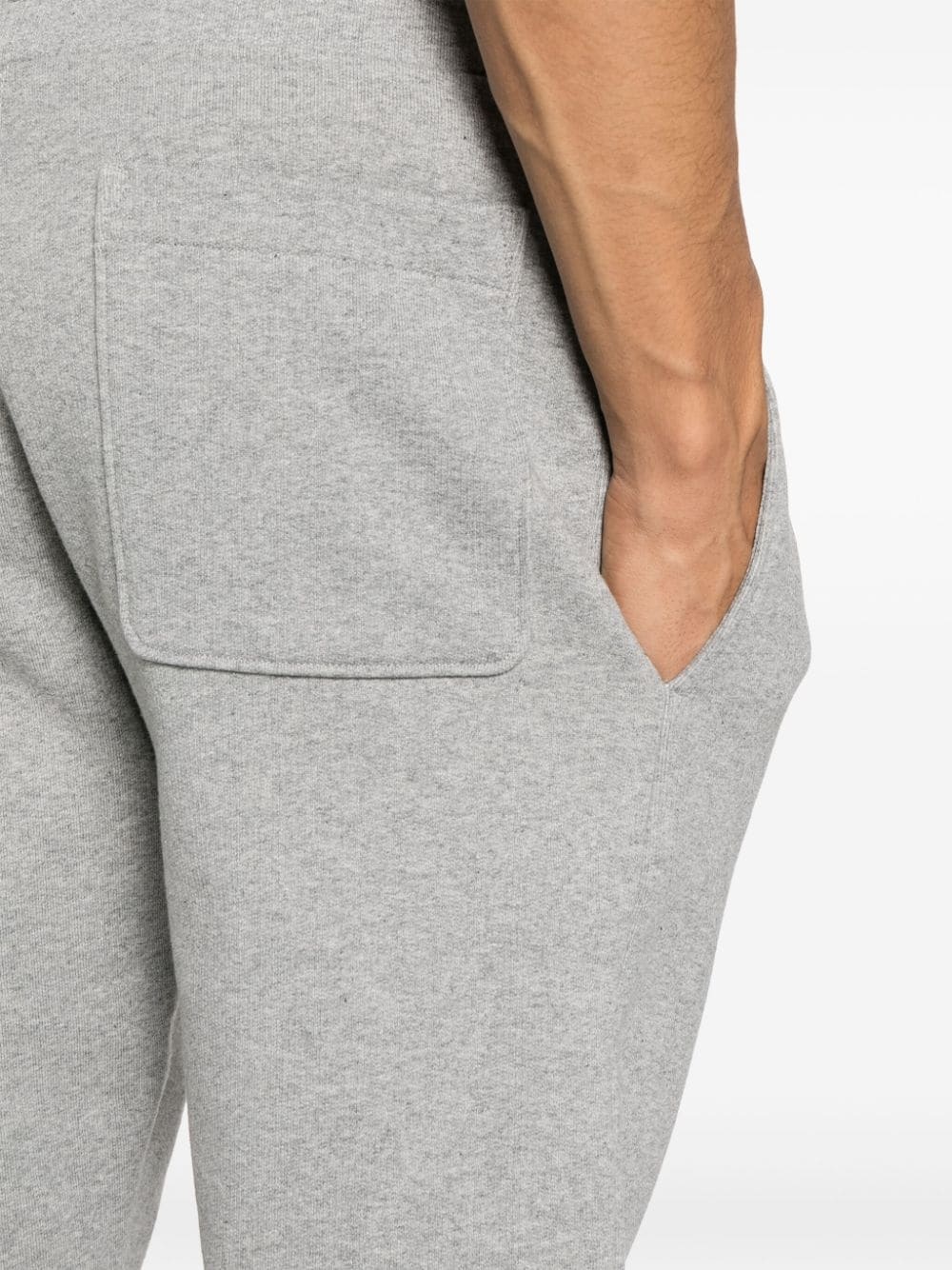 logo-patch cotton track trousers - 5