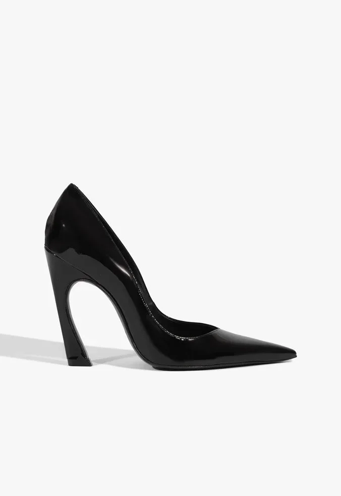 Lexi High Sculptural Black Pump - 1