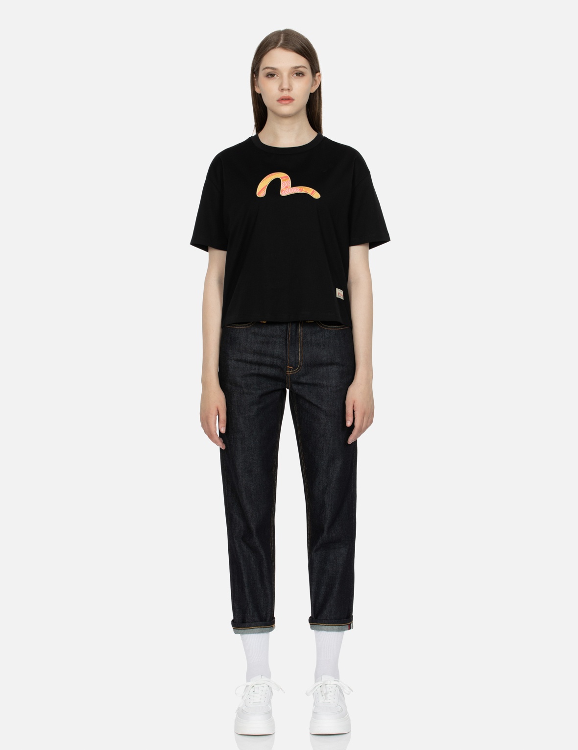 BROCADE SEAGULL APPLIQUÉ DROP-SHOULDER T-SHIRT - 5