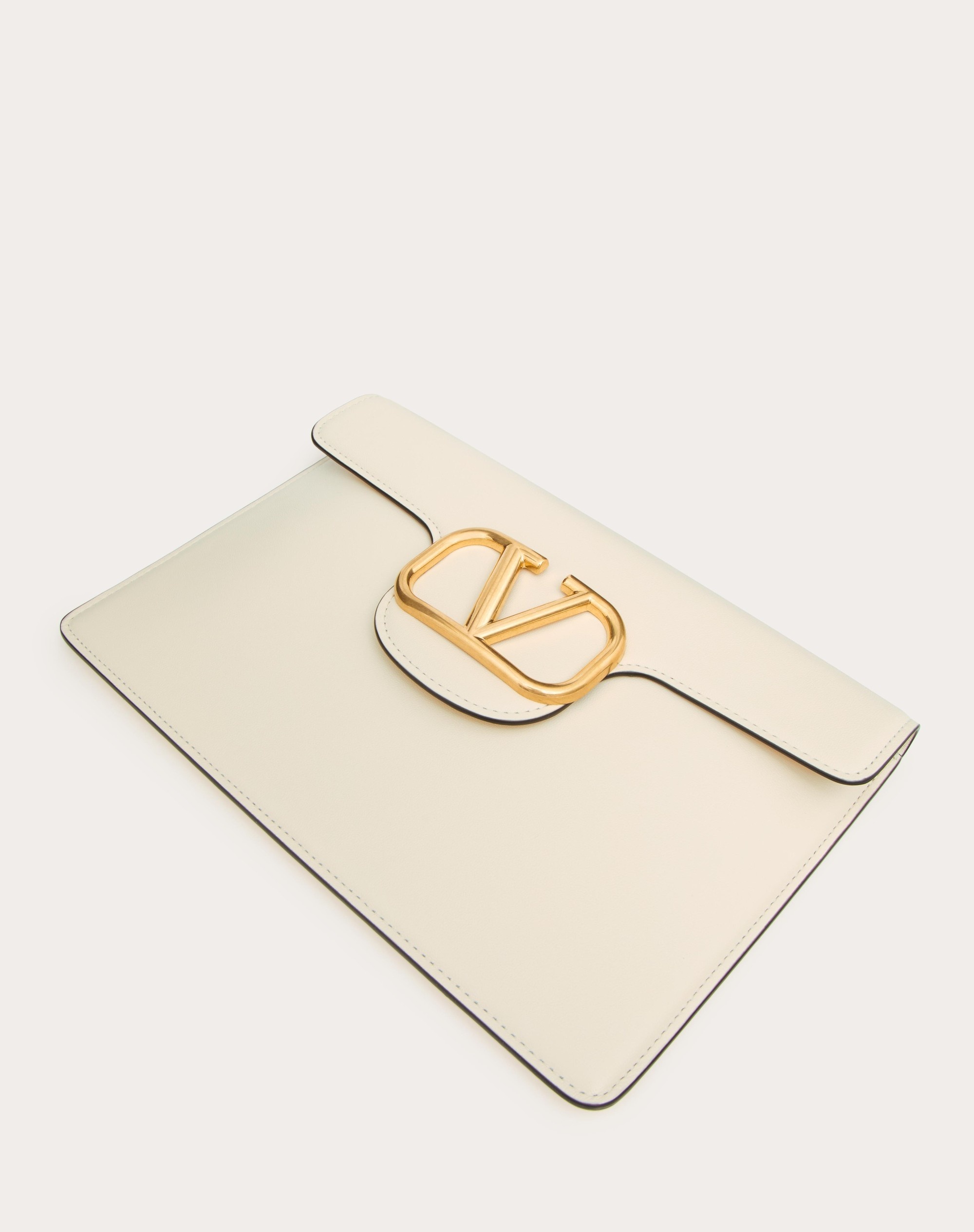 VALENTINO GARAVANI LOCÒ CALFSKIN CLUTCH BAG - 5