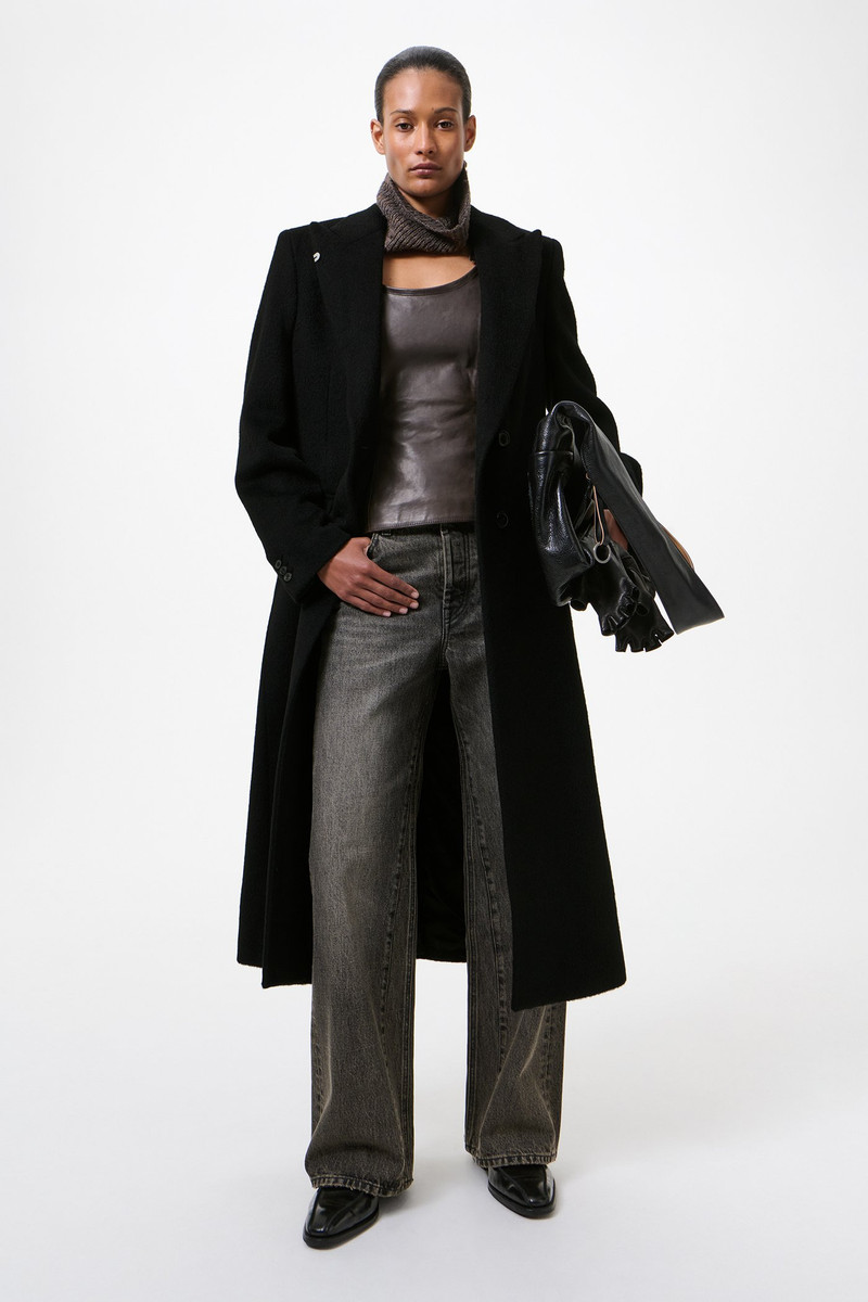 Our Legacy Manta Coat Black Hairy Wool outlook
