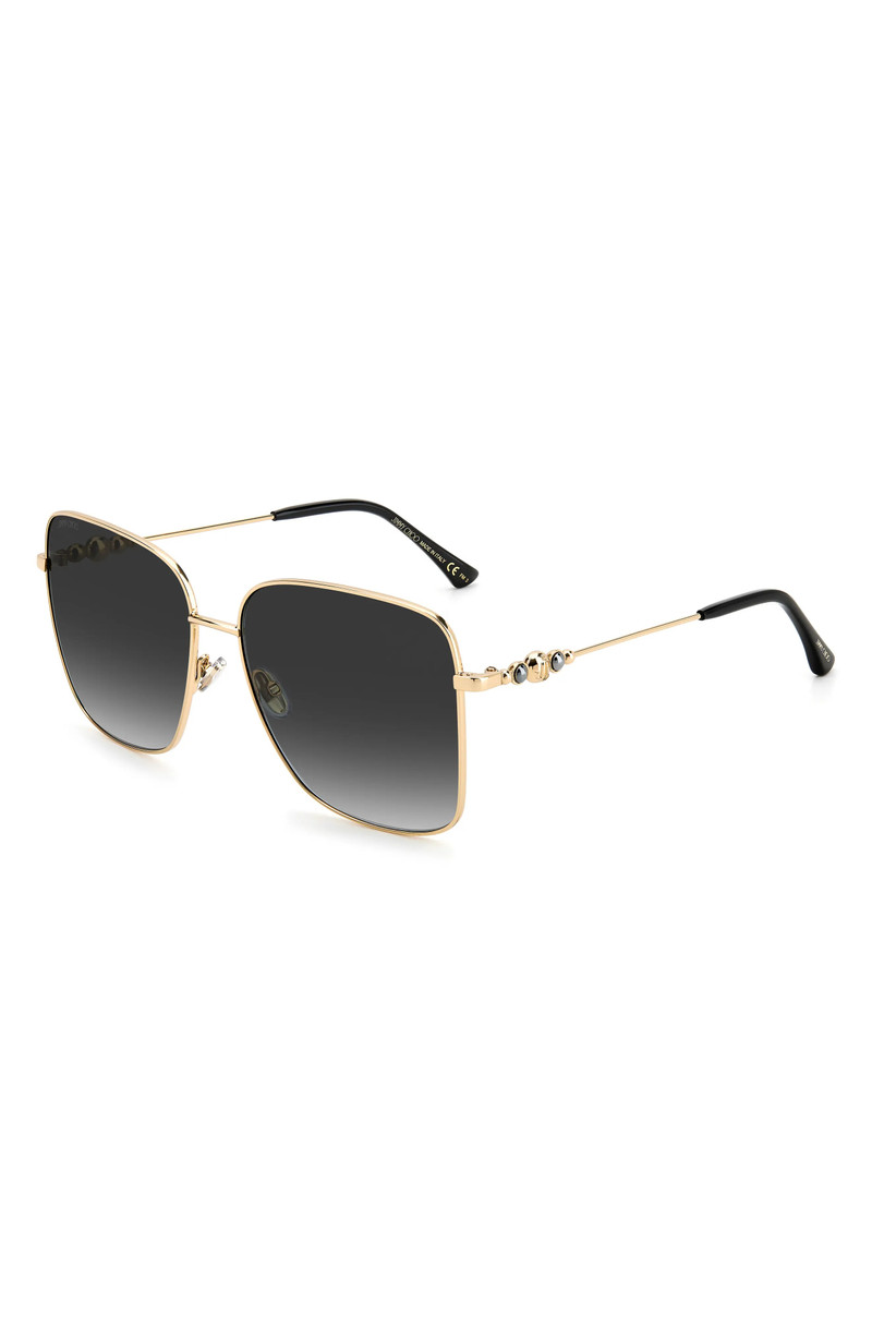 JIMMY CHOO Hesters 59mm Gradient Square Sunglasses in Black Gold /Grey Shaded outlook